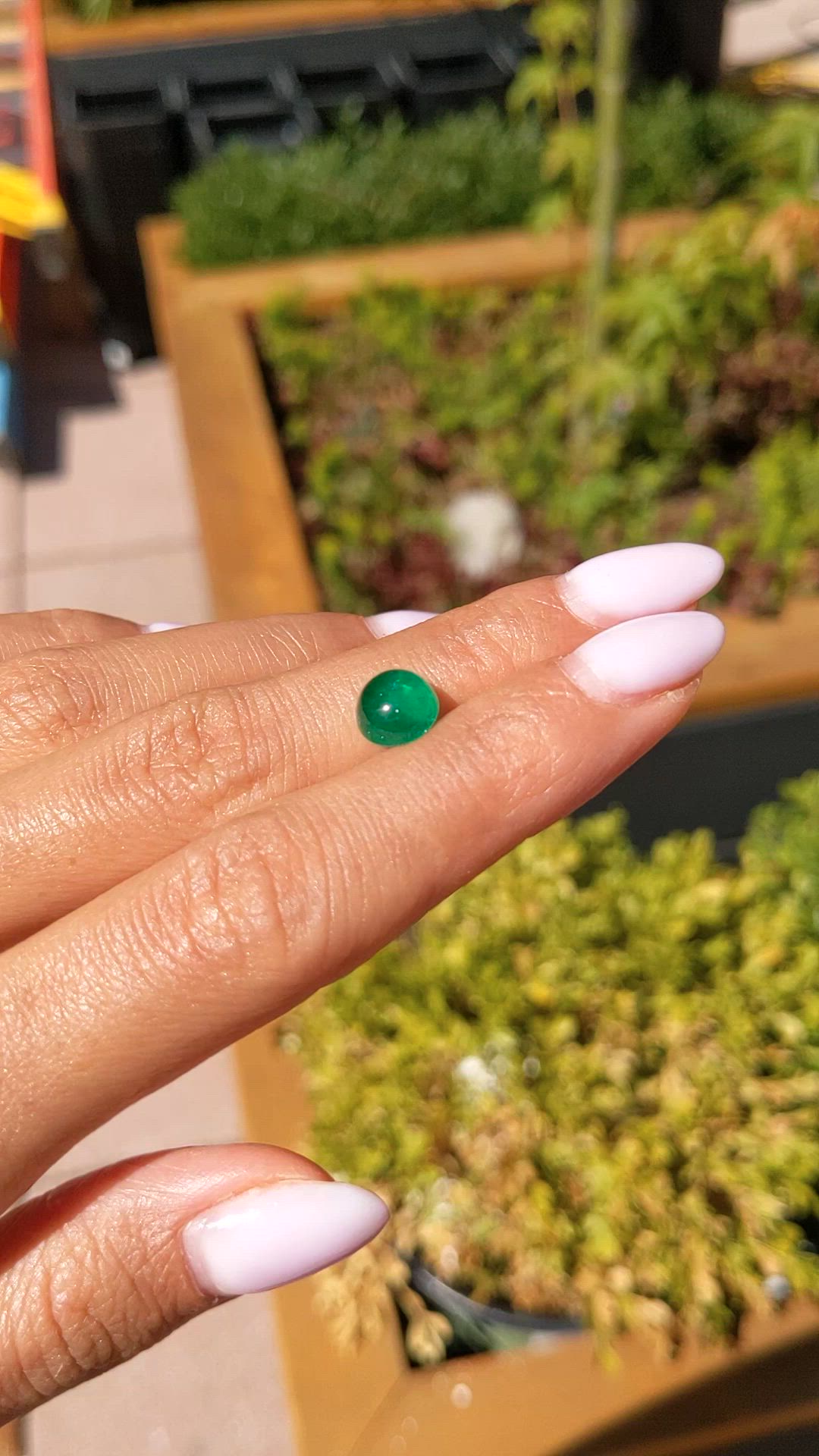 2.20 Ct. Cabochon Emerald from Colombia Size Video