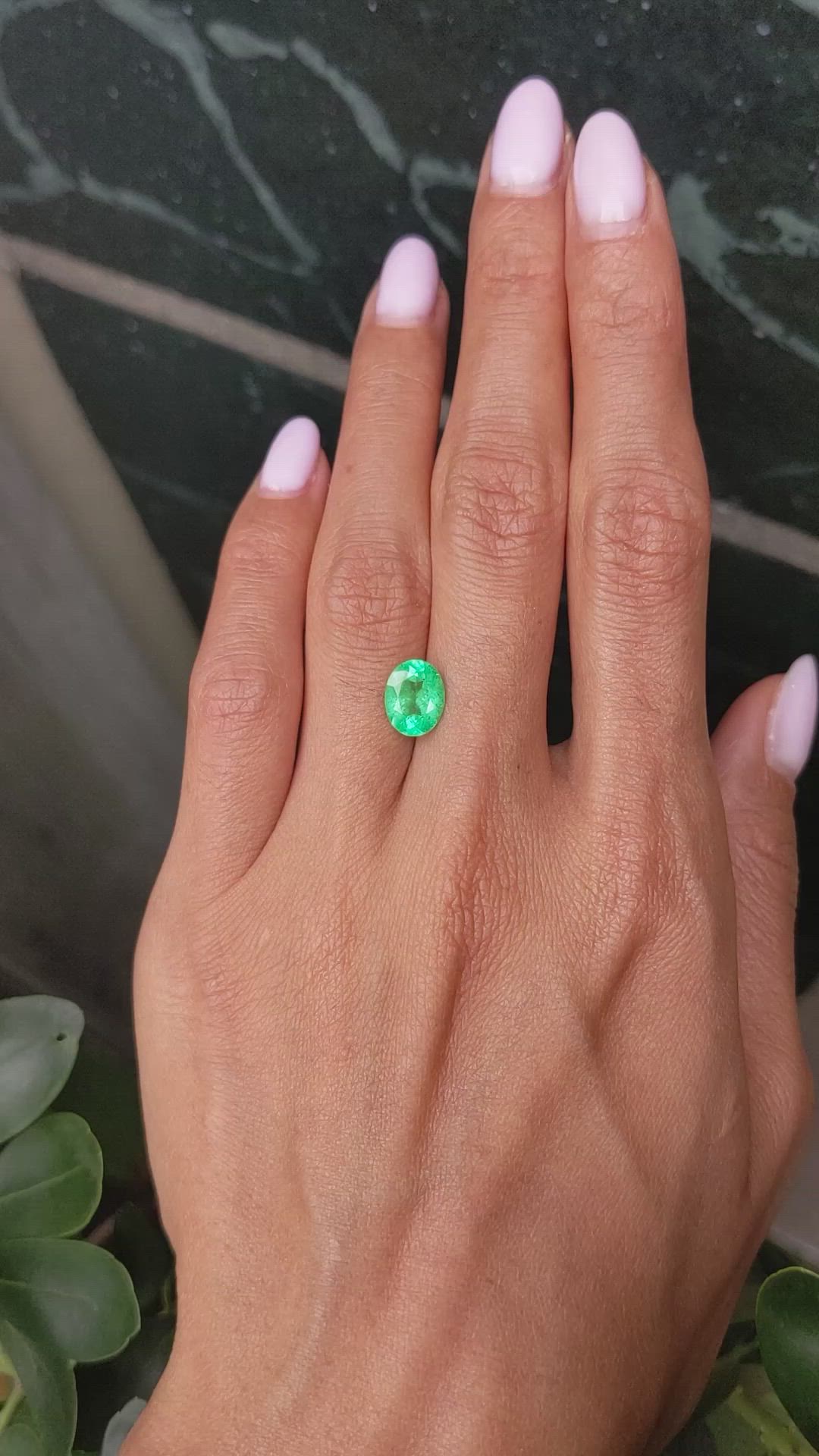 1.72 Ct. Emerald from Colombia Size Video