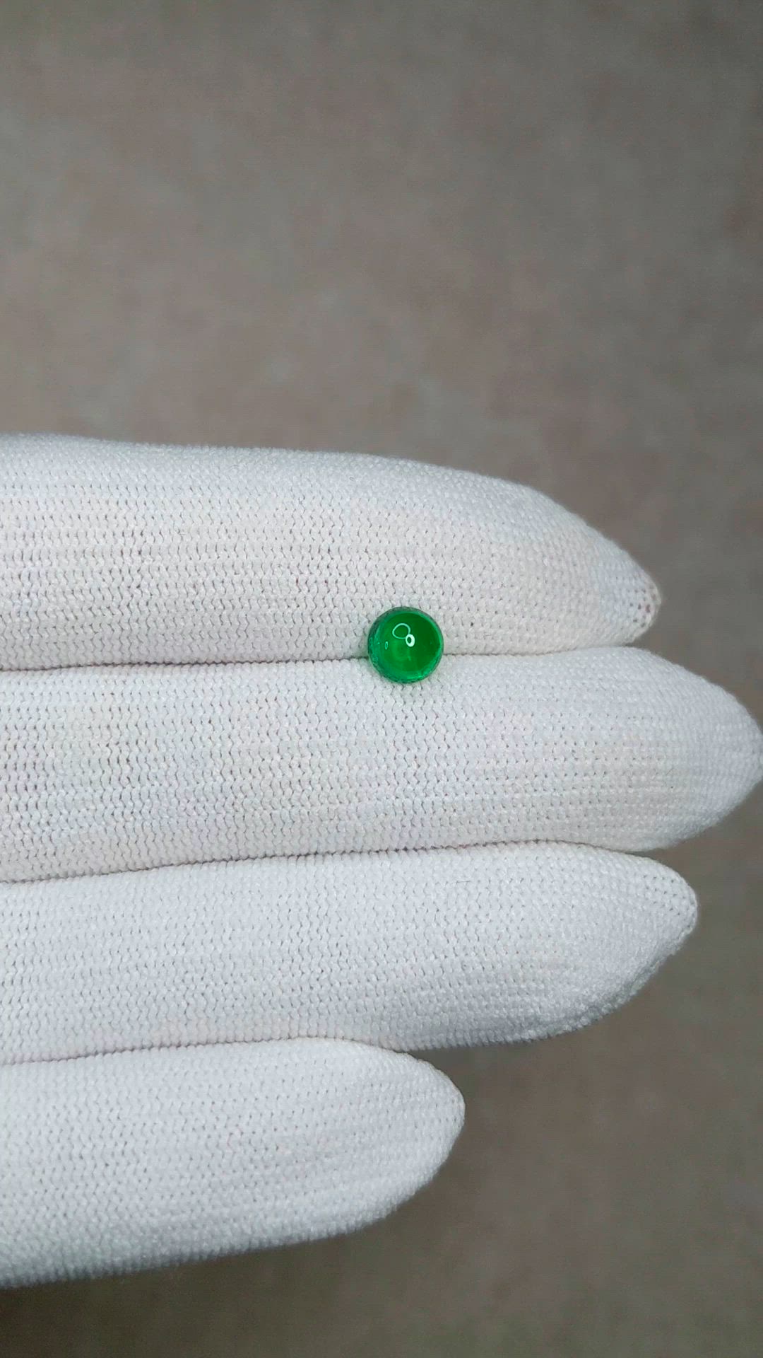 0.88 Ct. Cabochon Emerald from Colombia Size Video