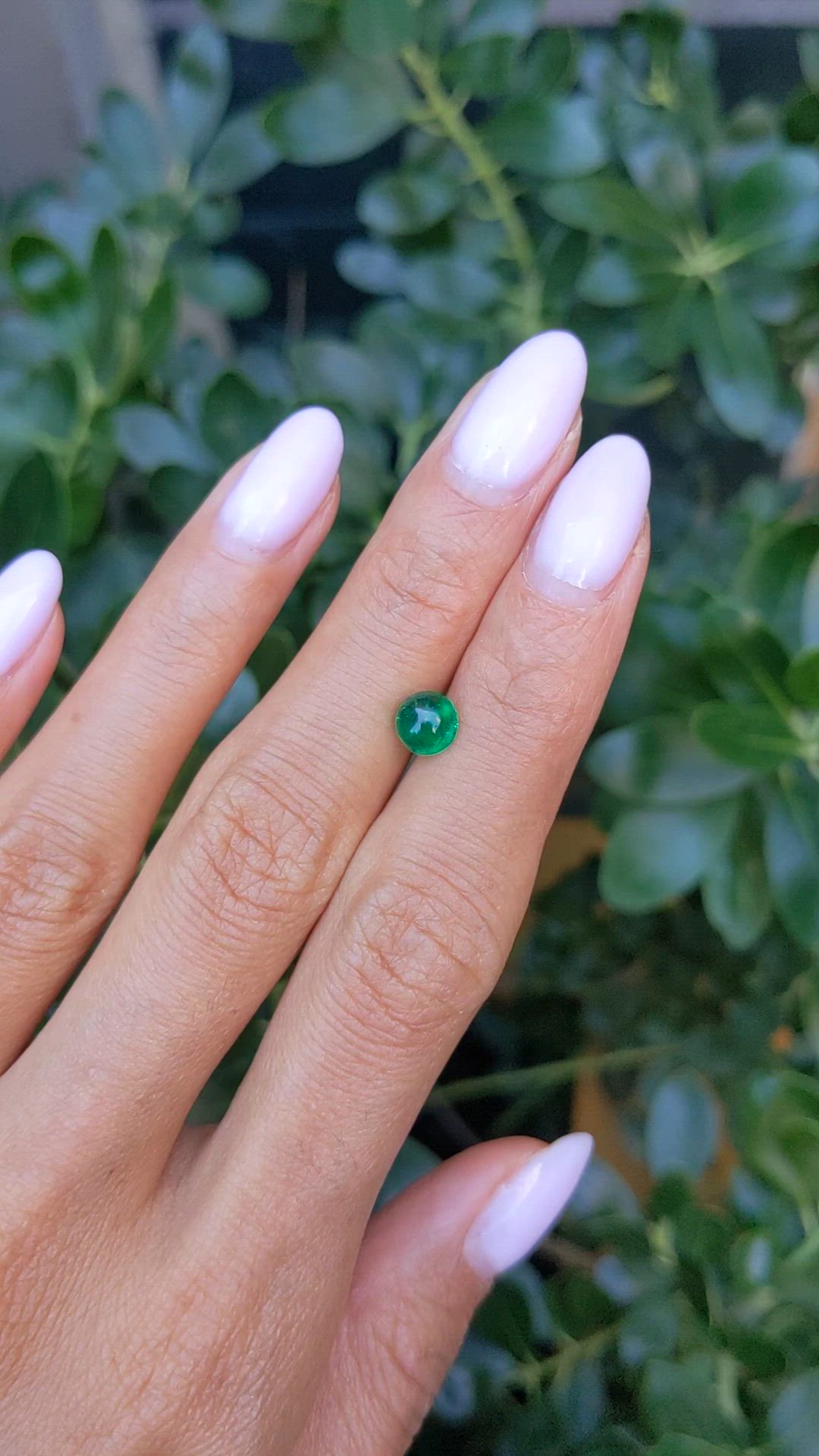 0.88 Ct. Cabochon Emerald from Colombia Size Video