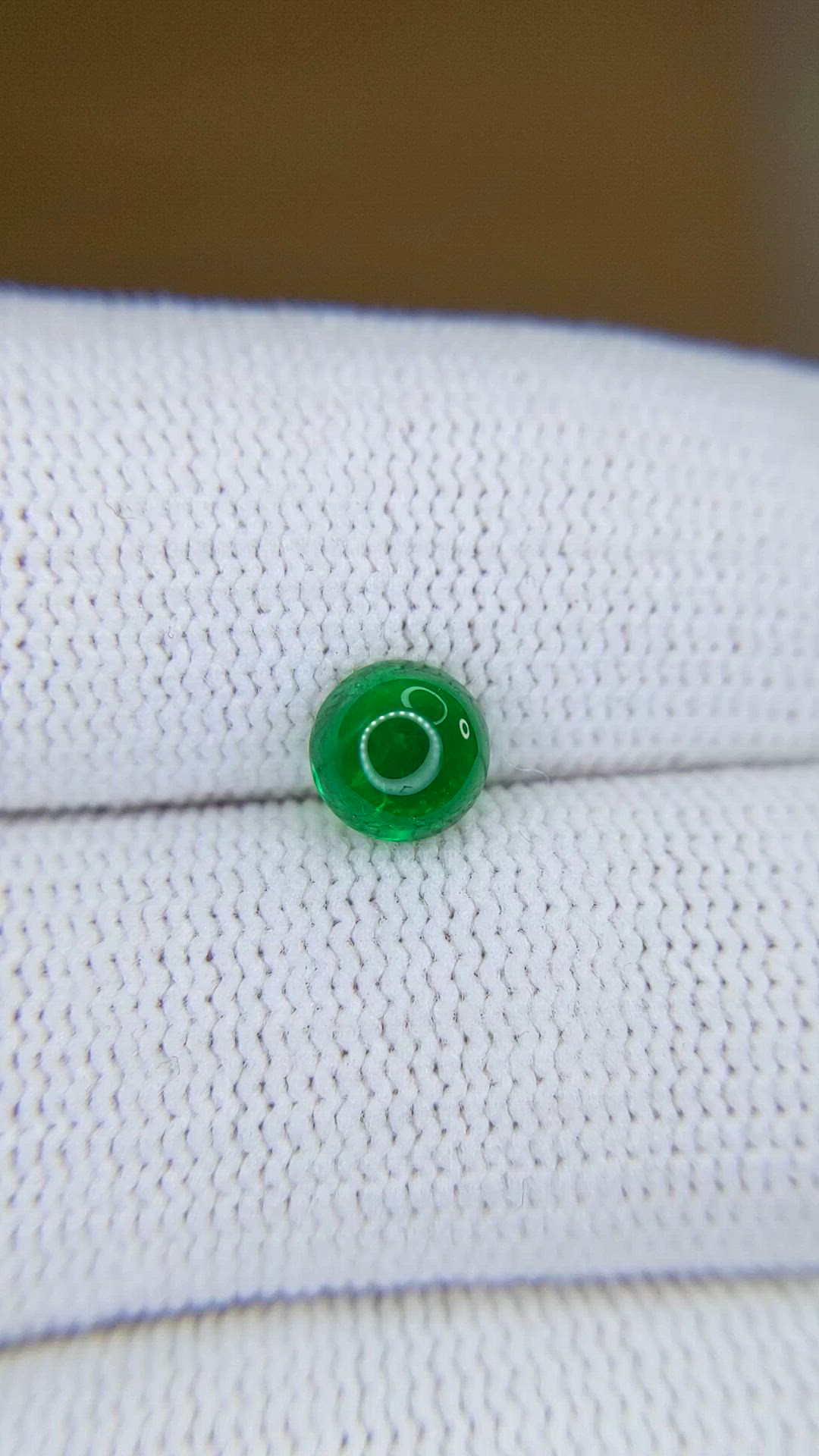 0.88 Ct. Cabochon Emerald from Colombia Size Video