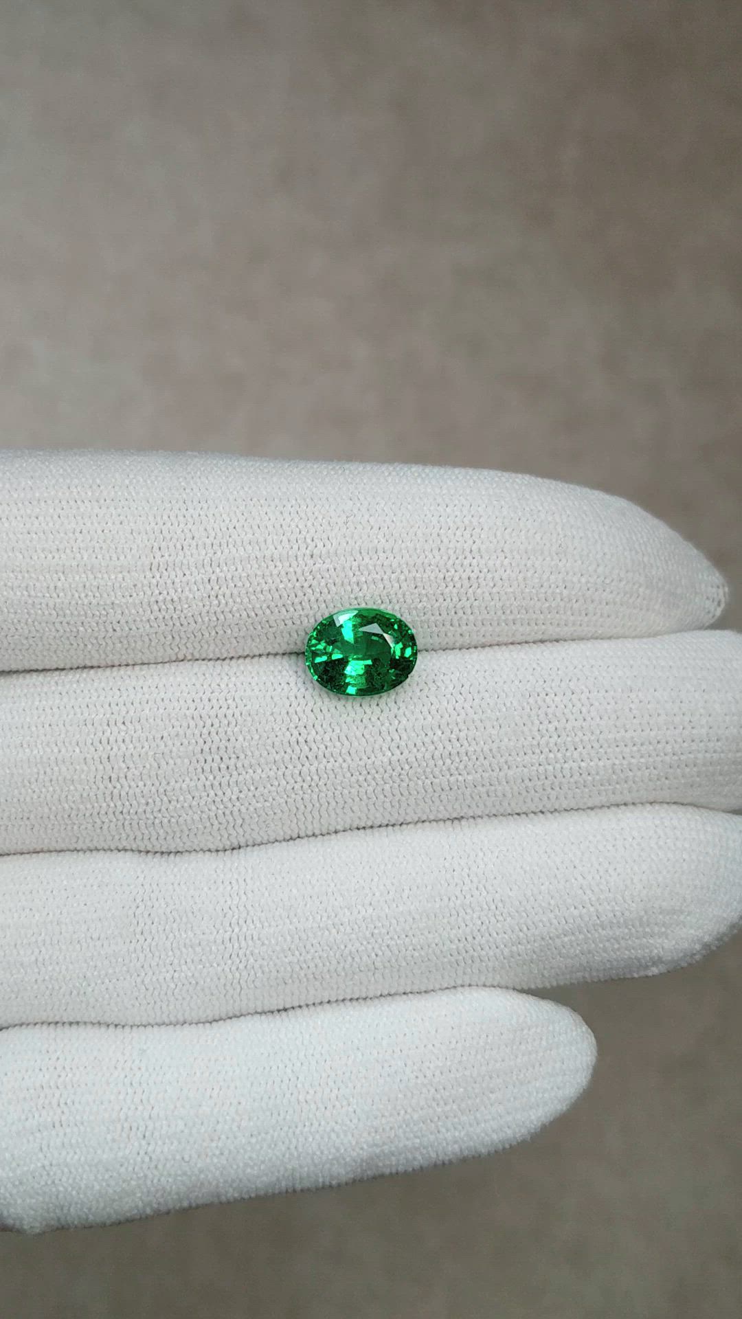 2.74 Ct. Emerald from Colombia Size Video