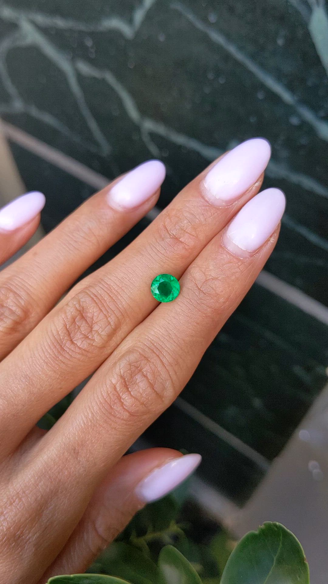 0.95 Ct. Emerald from Zambia Size Video
