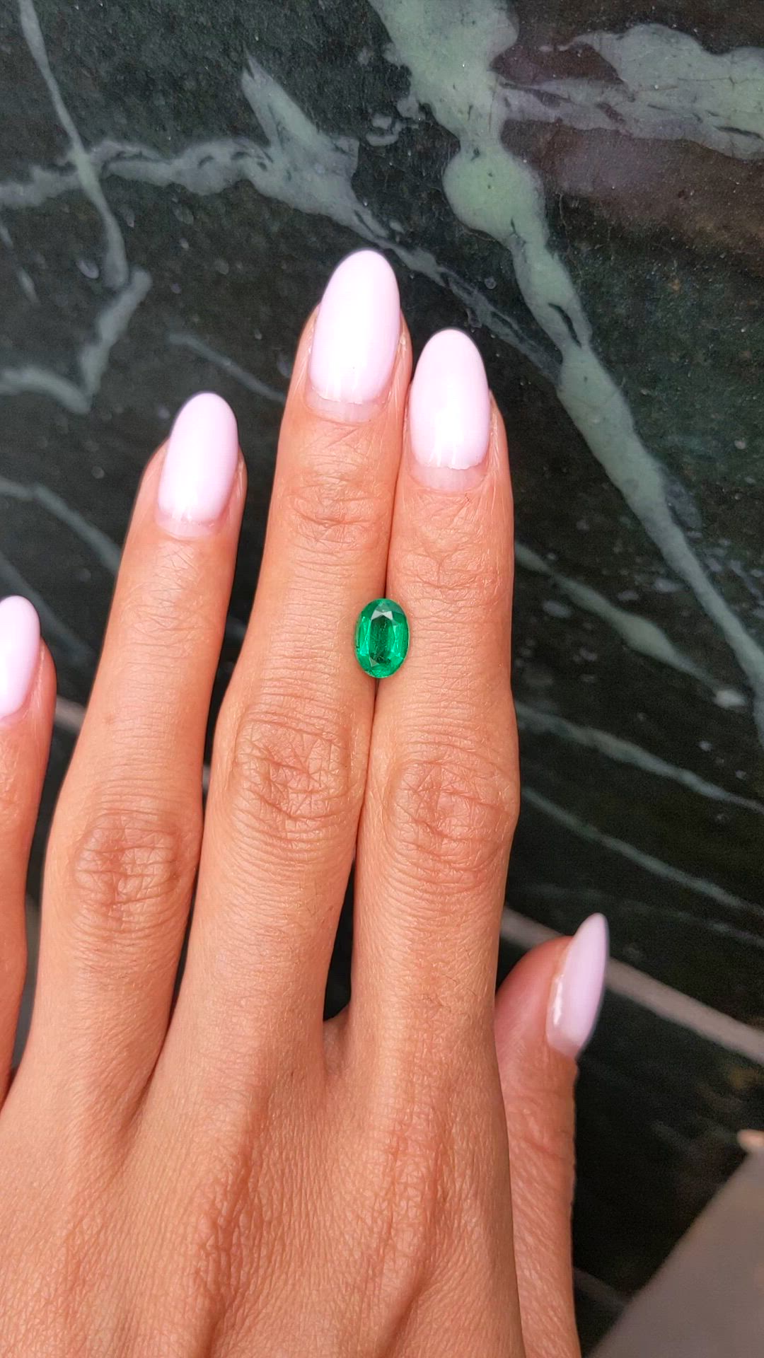 1.17 Ct. Emerald from Zambia Size Video