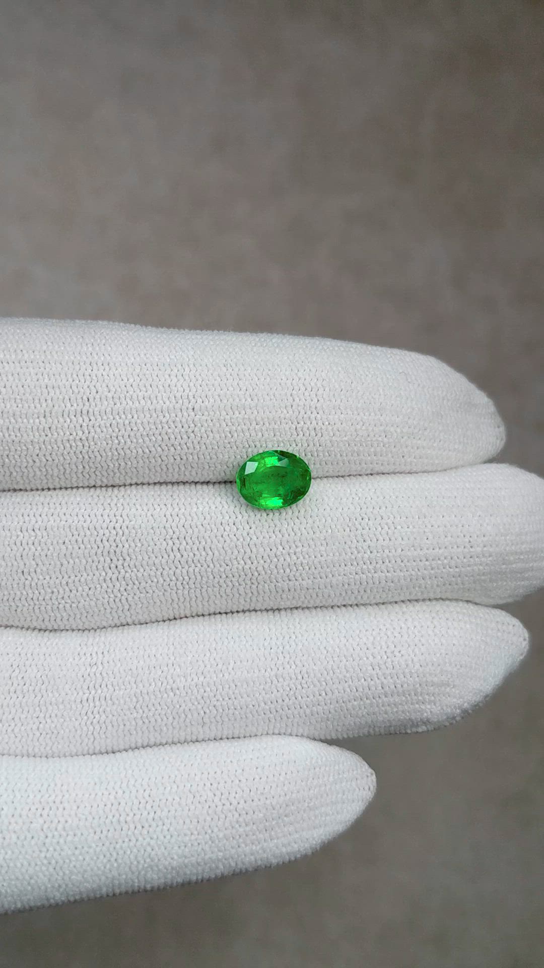 1.51 Ct. Emerald from Zambia Size Video