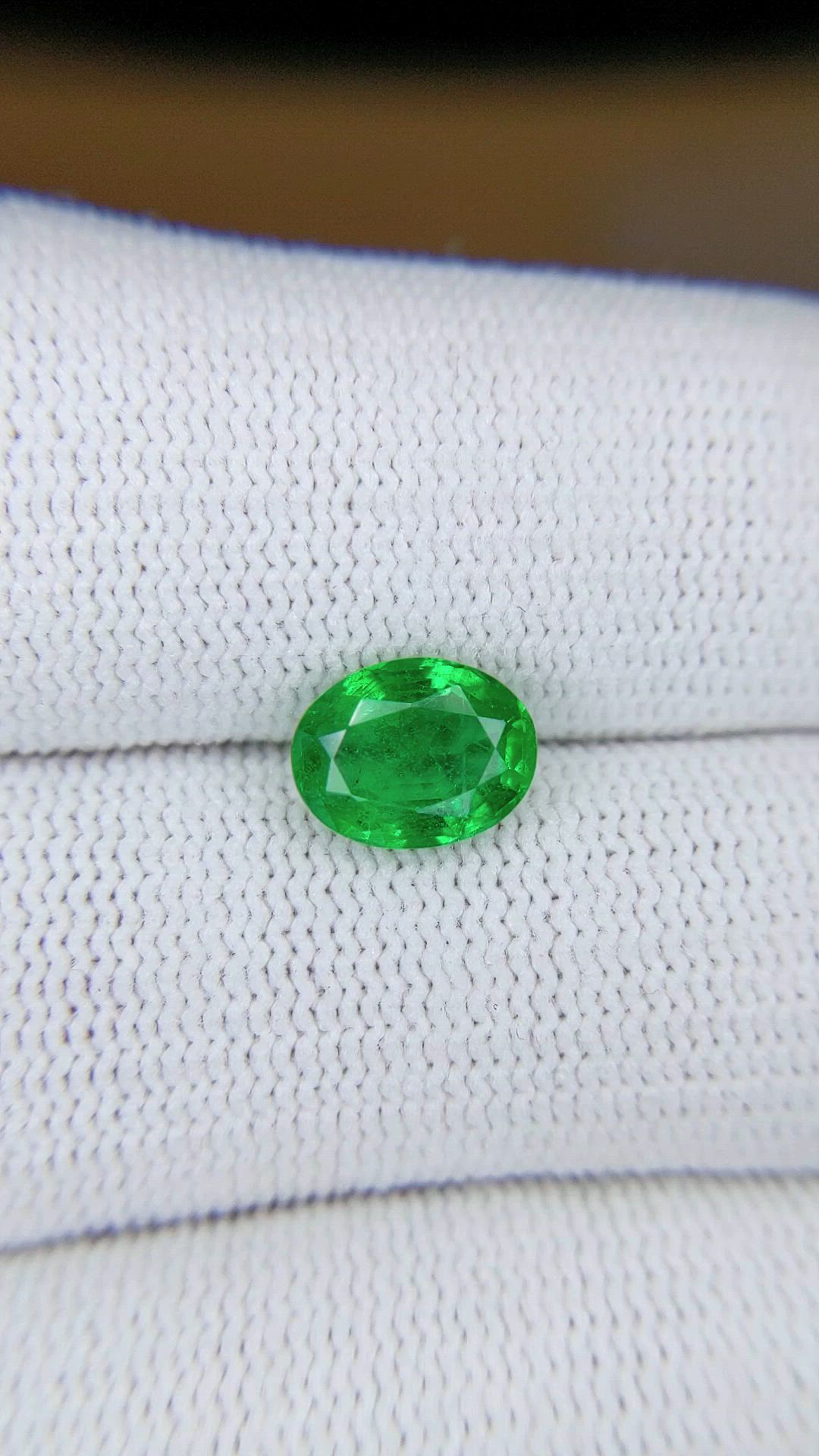 1.51 Ct. Emerald from Zambia Size Video