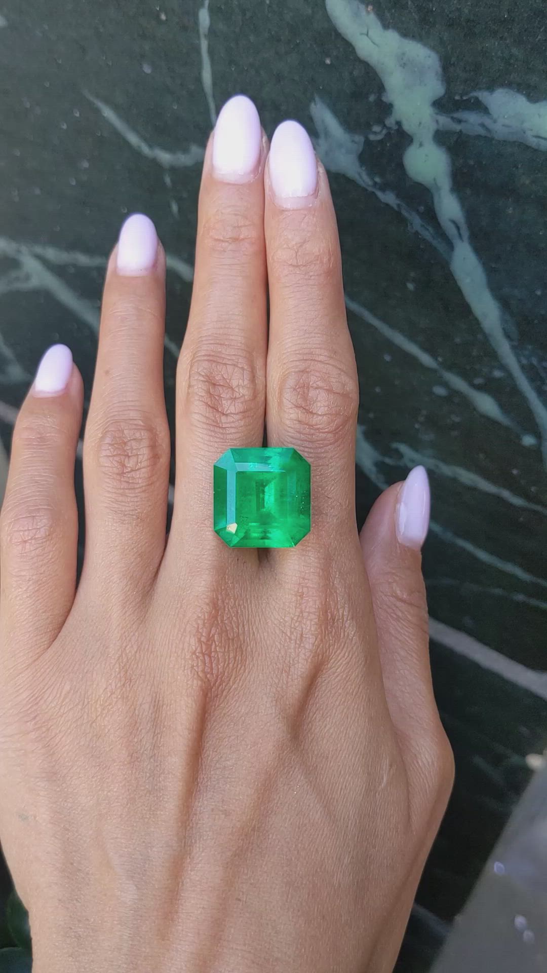 22.81 Ct. Emerald from Colombia Size Video