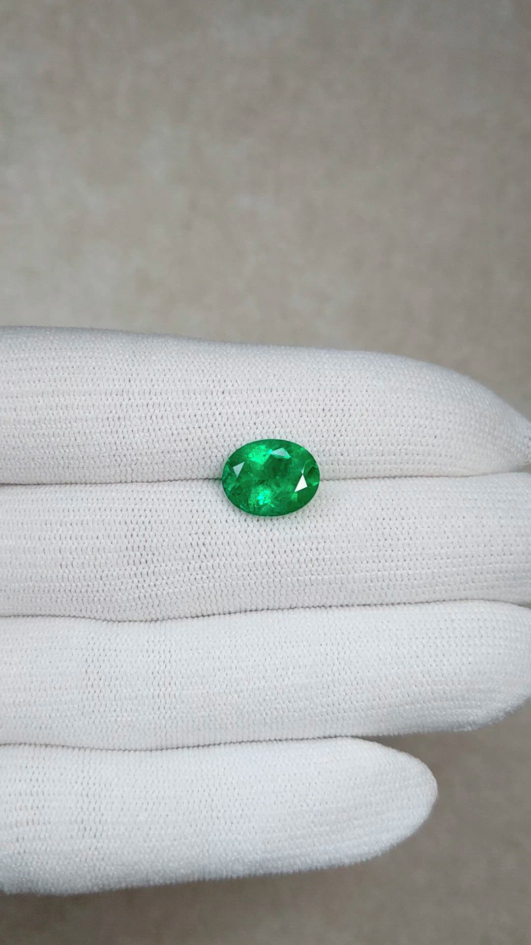 3.74 Ct. Emerald from Colombia Size Video