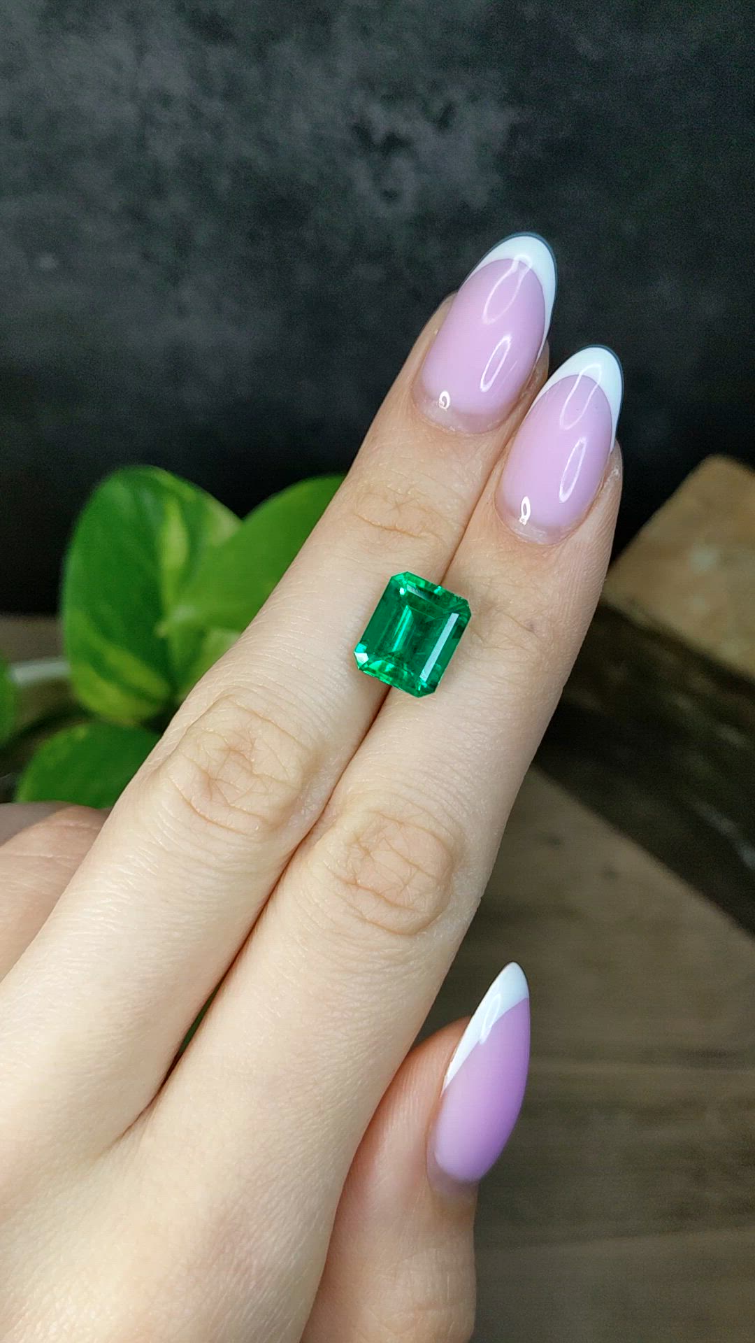 4.36 Ct. Emerald from Zambia Size Video