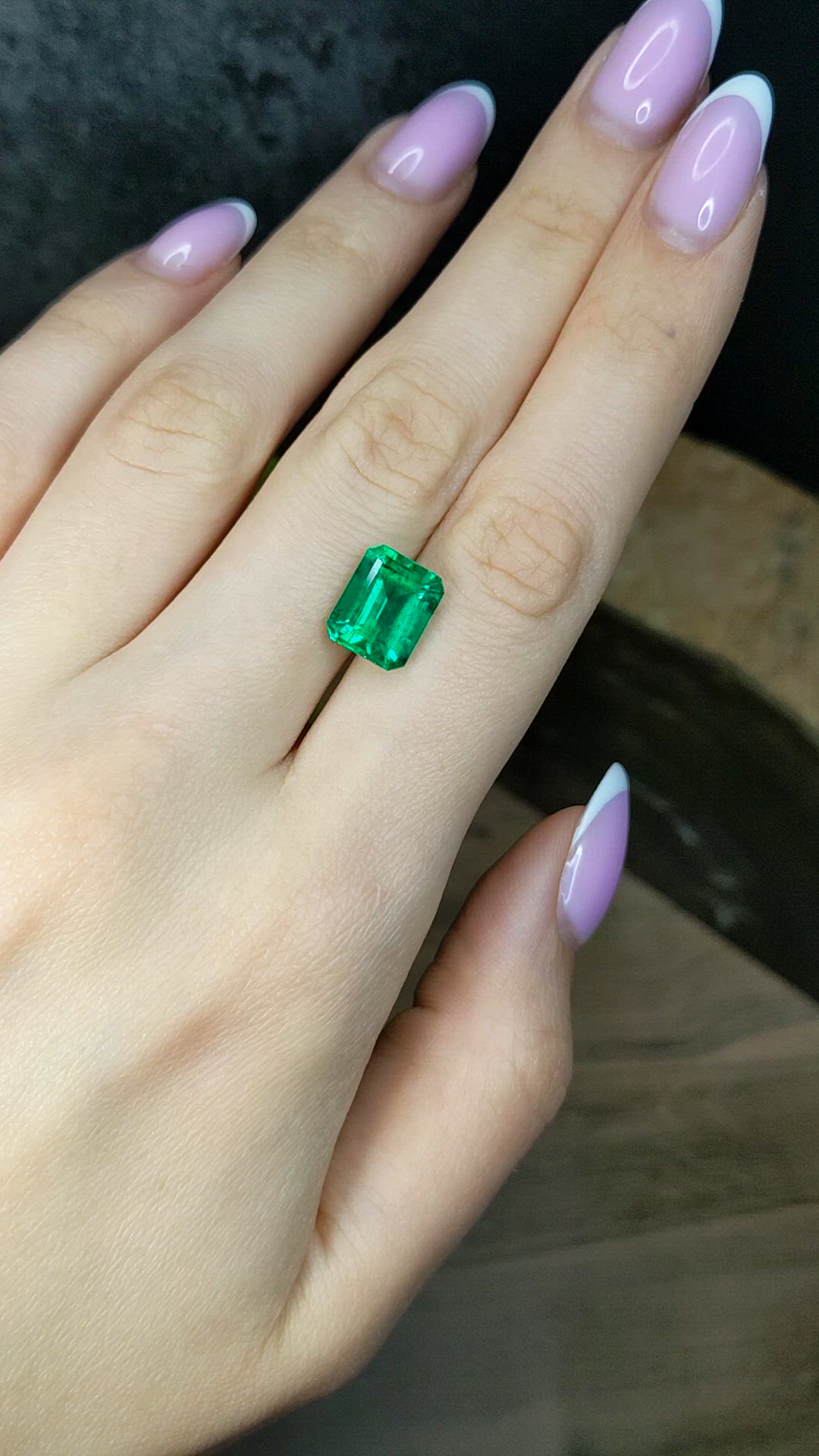 4.36 Ct. Emerald from Zambia Size Video