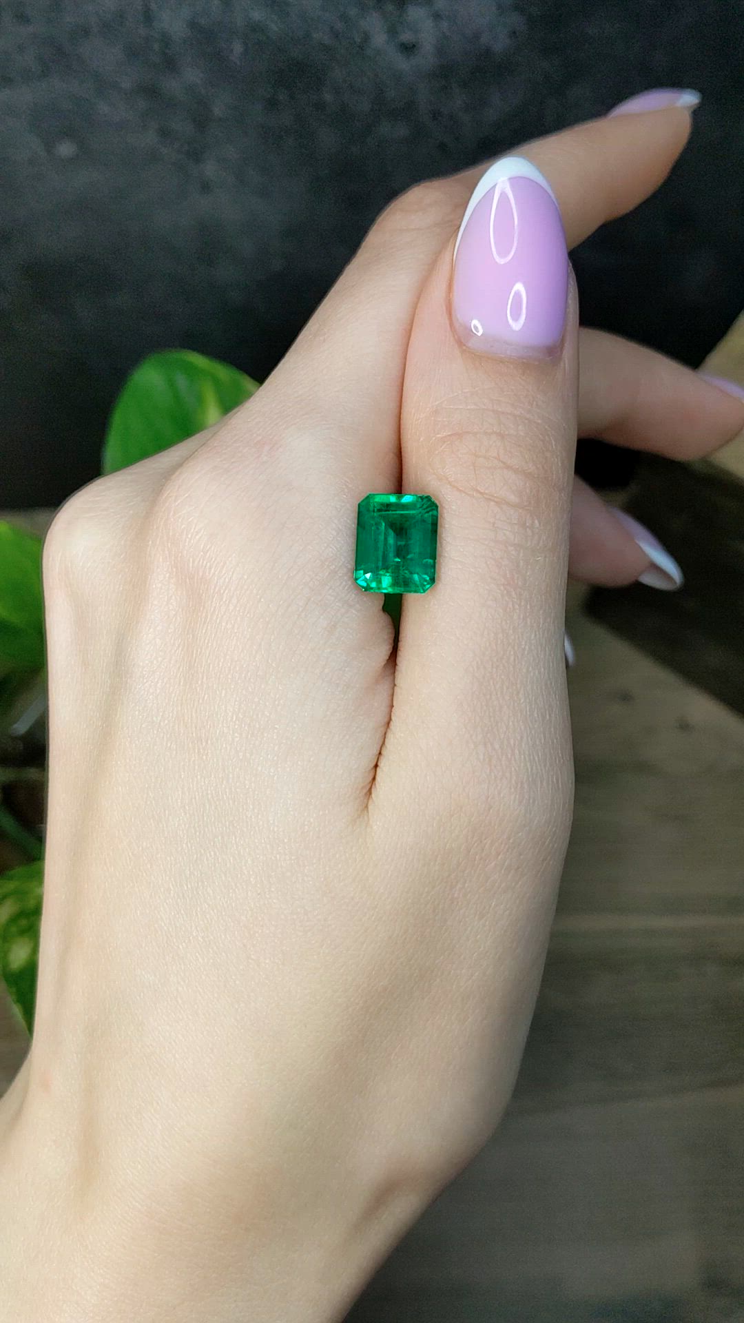 4.36 Ct. Emerald from Zambia Size Video