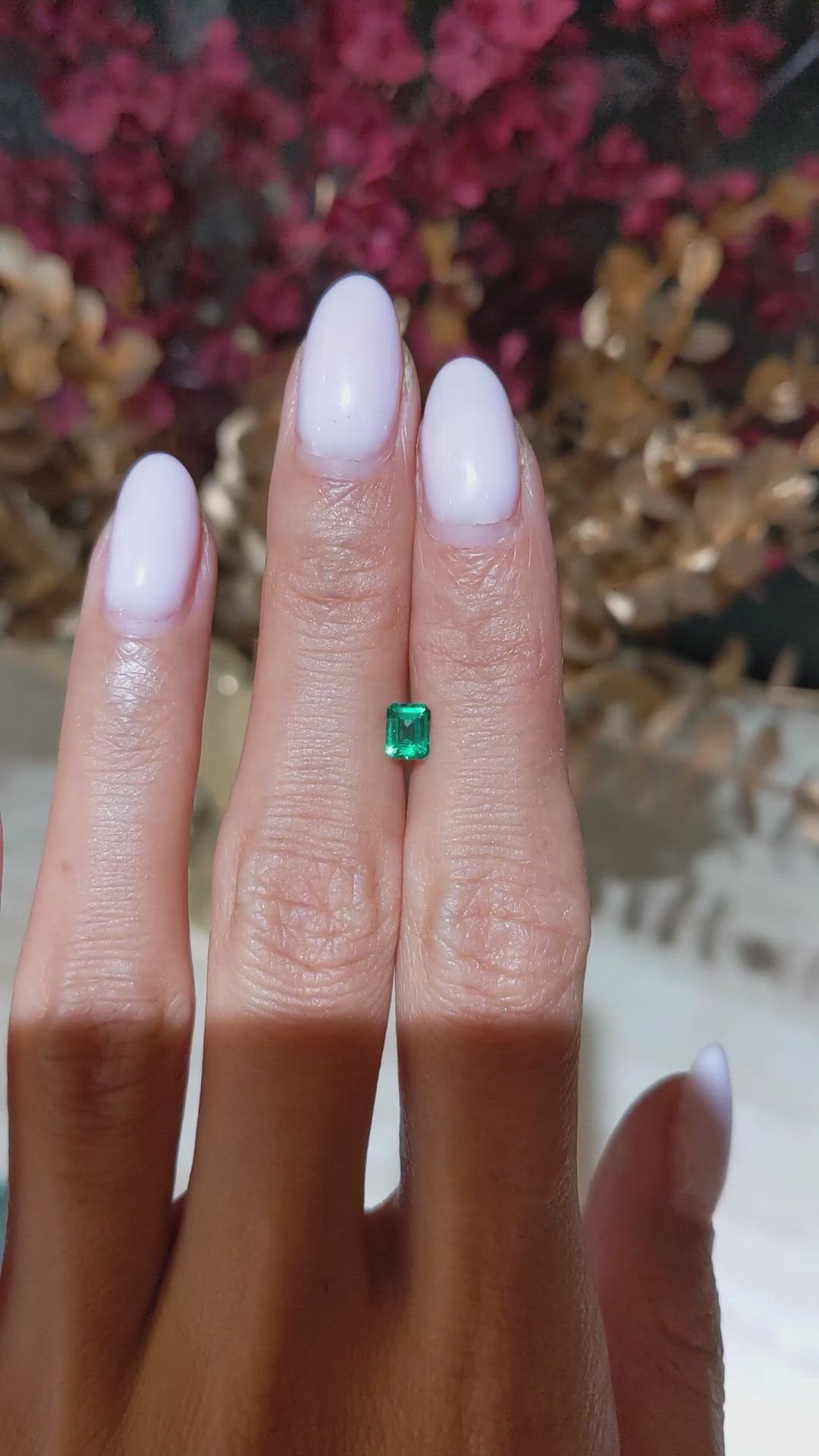 0.39 Ct. Emerald from Colombia Size Video