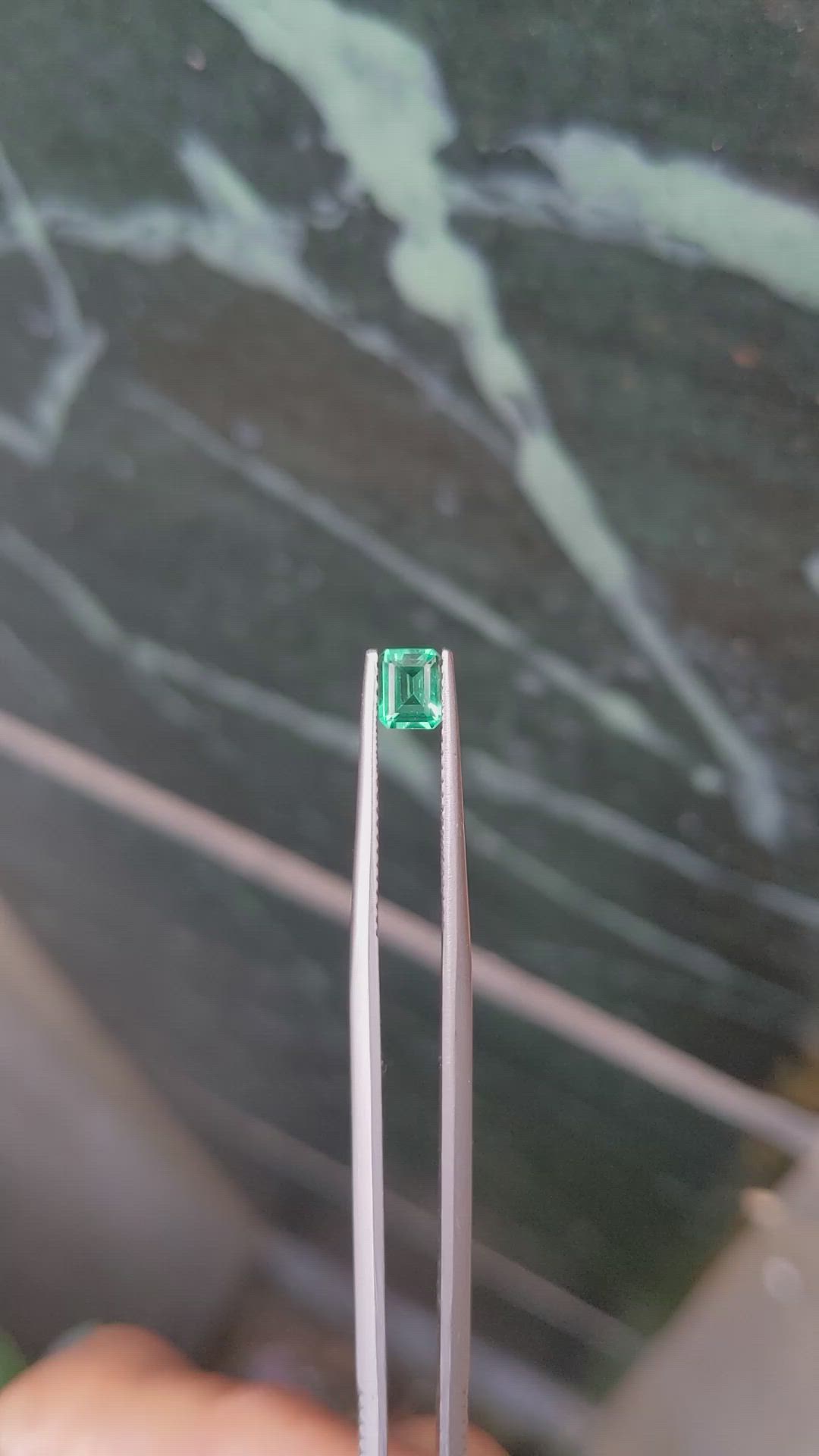 0.39 Ct. Emerald from Colombia Size Video