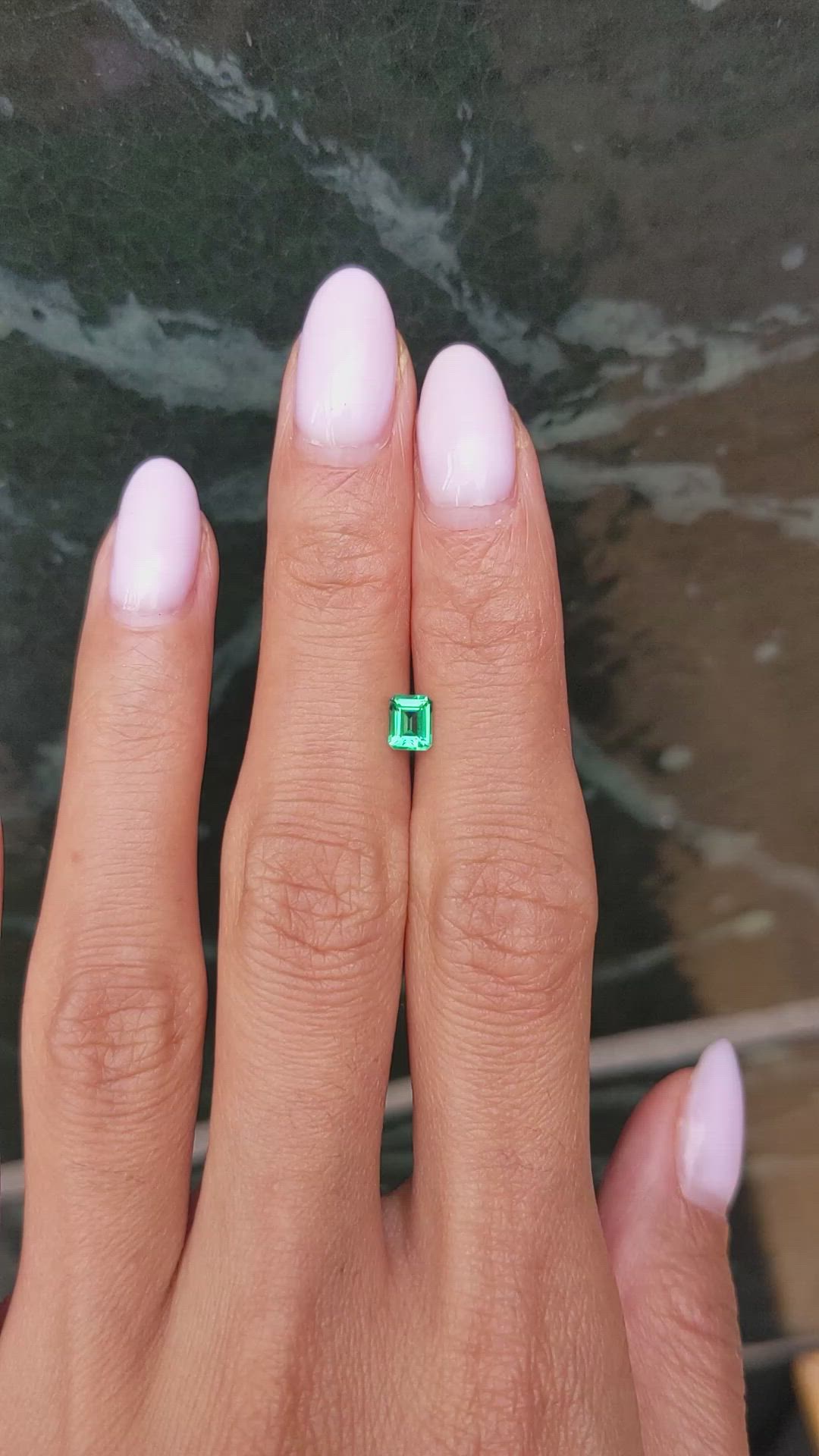 0.39 Ct. Emerald from Colombia Size Video