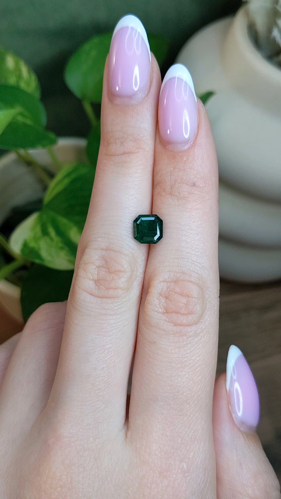 1.23 Ct. Emerald from Zambia Size Video