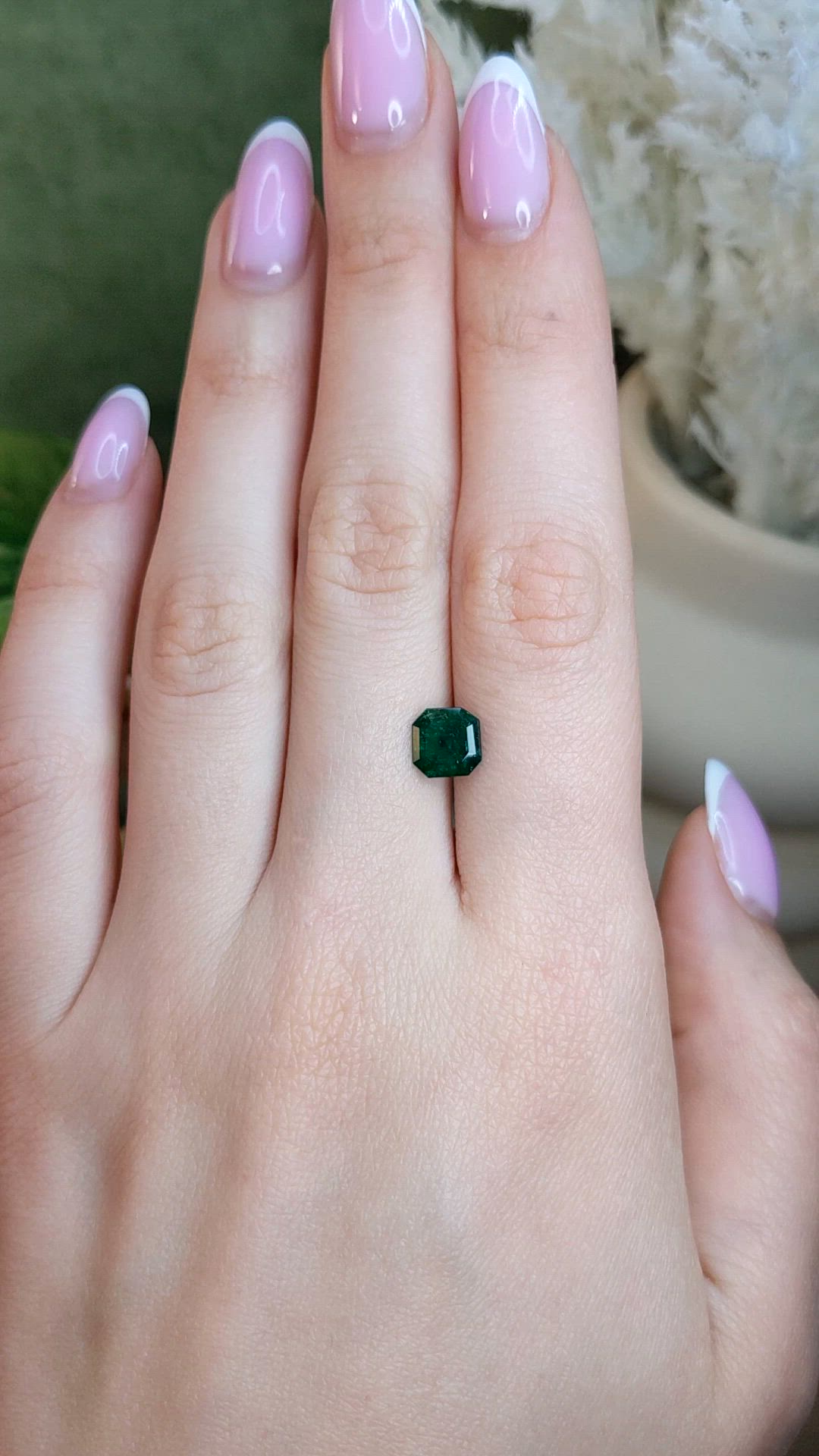 1.23 Ct. Emerald from Zambia Size Video
