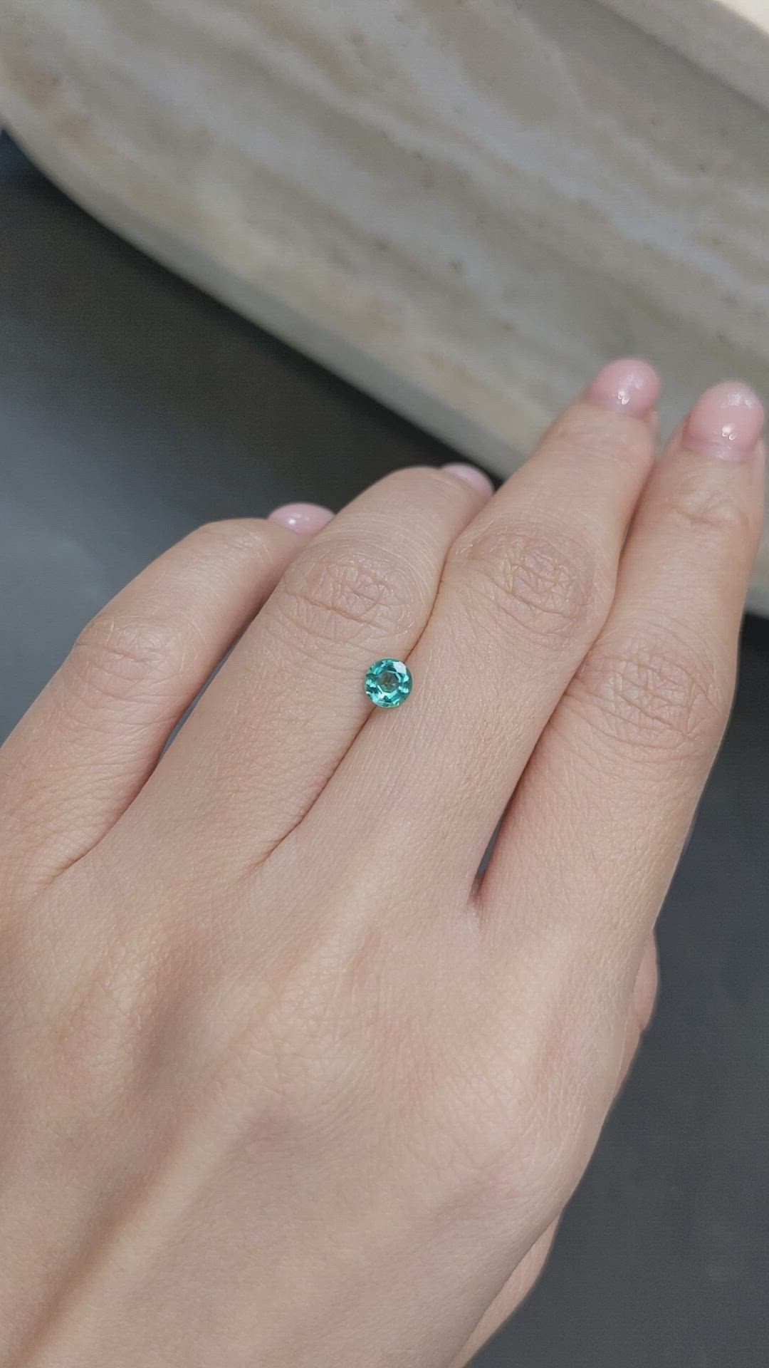 0.31 Ct. Emerald from Zambia Size Video