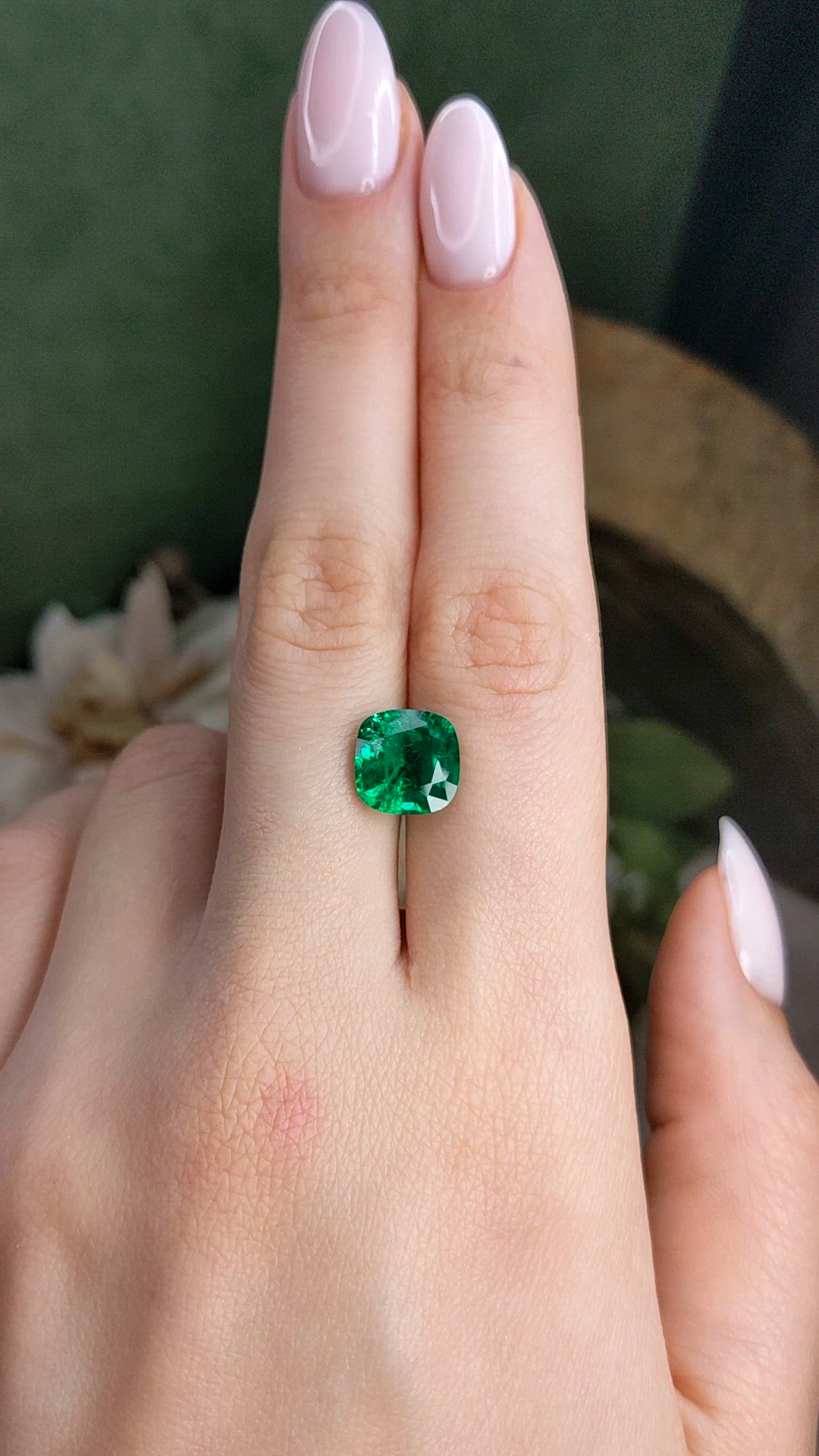 3.61 Ct. Emerald from Zambia Size Video