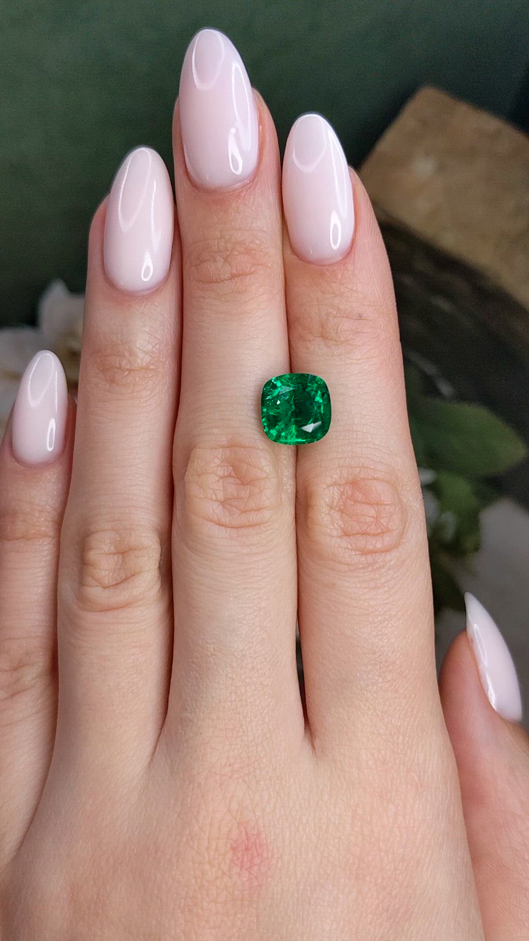 3.61 Ct. Emerald from Zambia Size Video