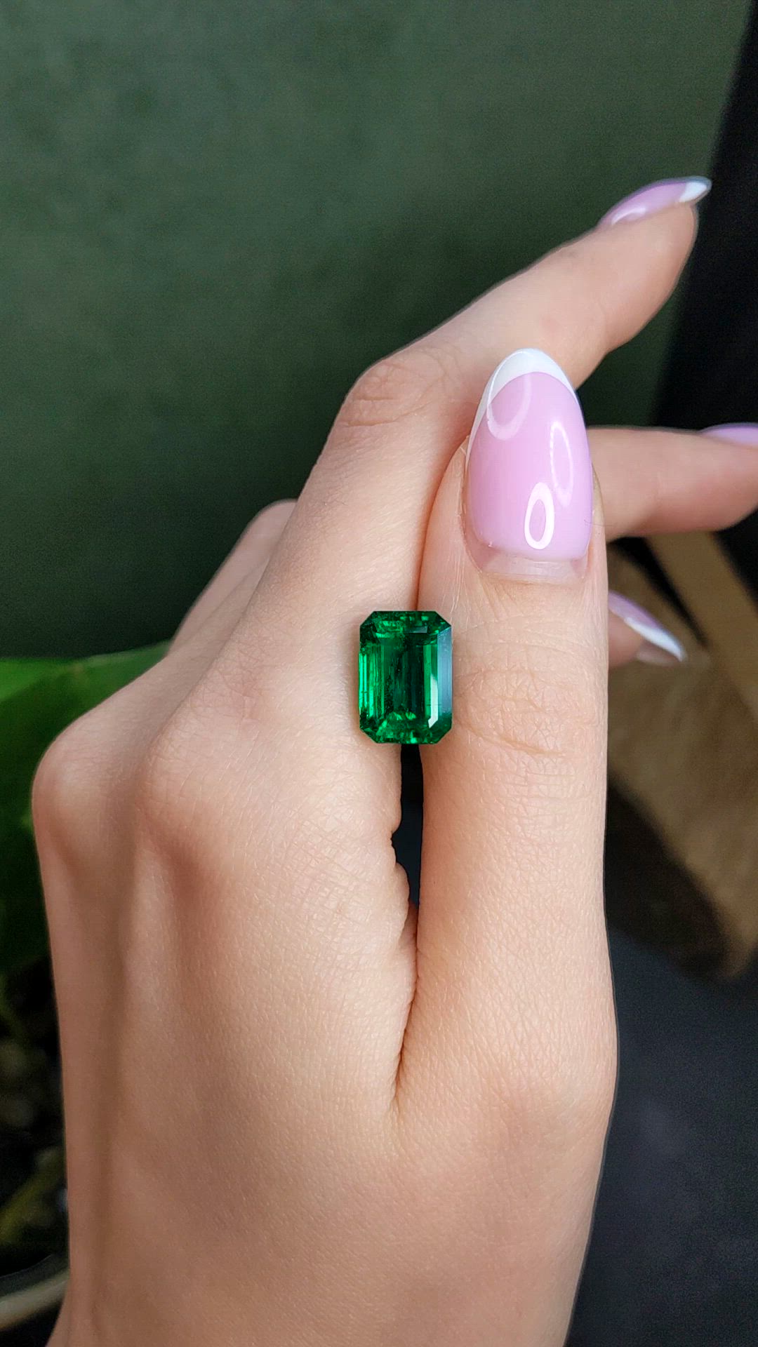 6.68 Ct. Emerald from Zambia Size Video