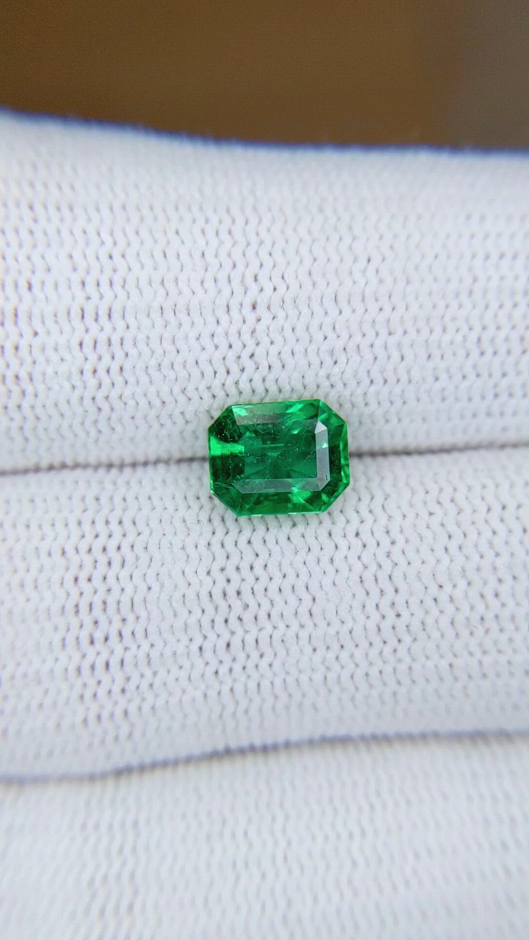 1.51 Ct. Emerald from Zambia Size Video