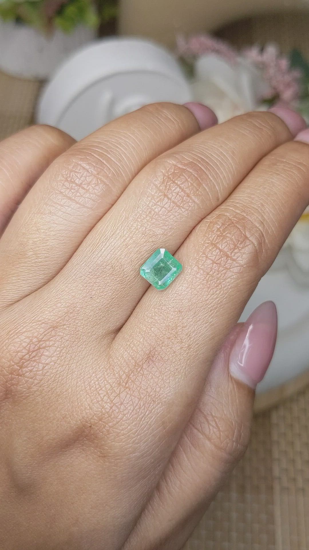 1.40 Ct. Emerald from Zambia Size Video