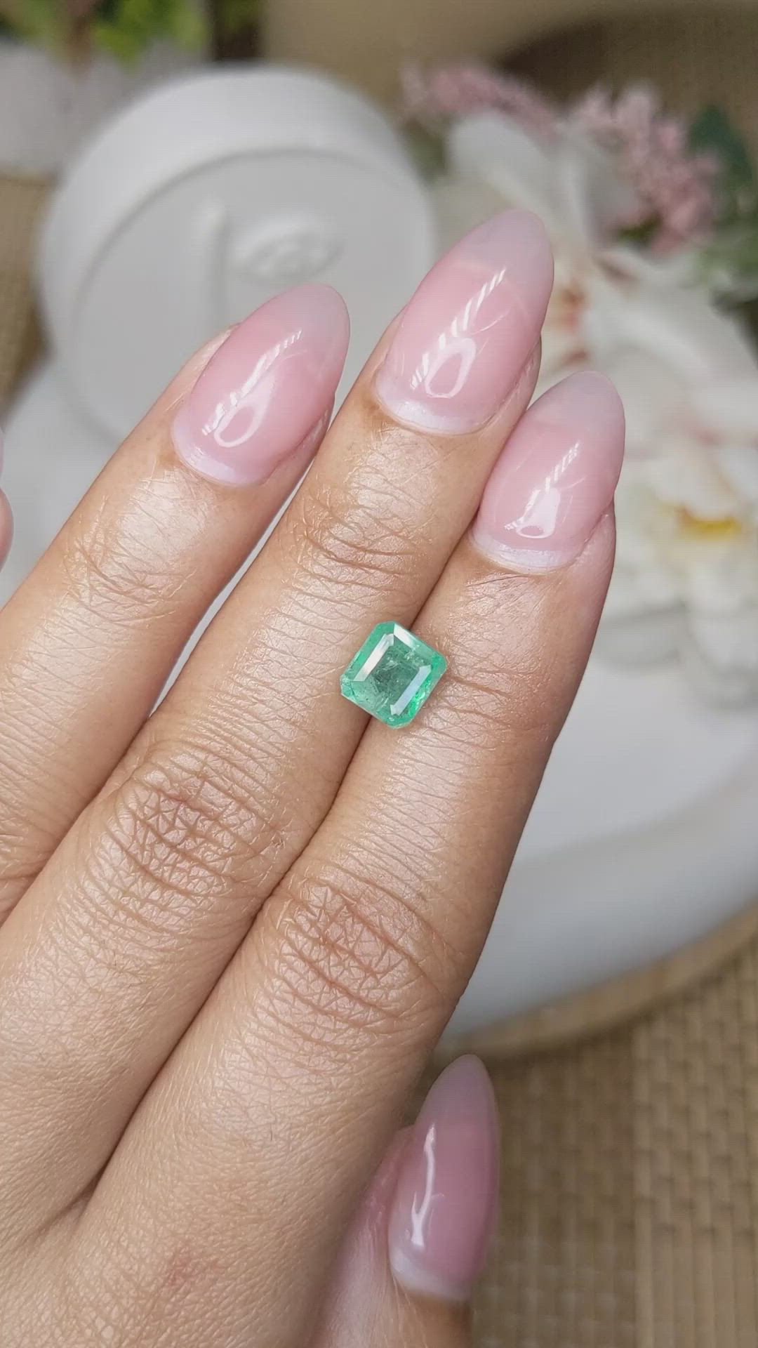 1.40 Ct. Emerald from Zambia Size Video