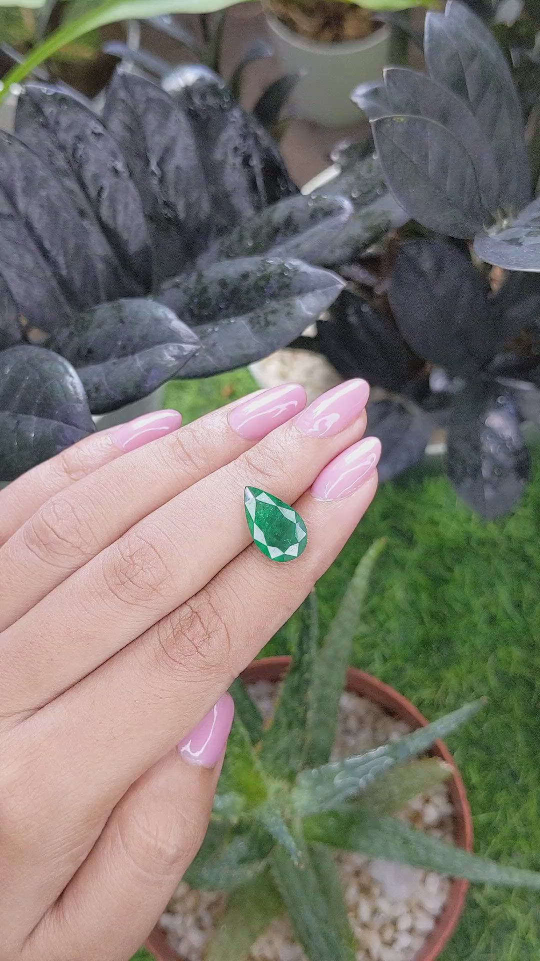3.49 Ct. Emerald from Zambia Size Video