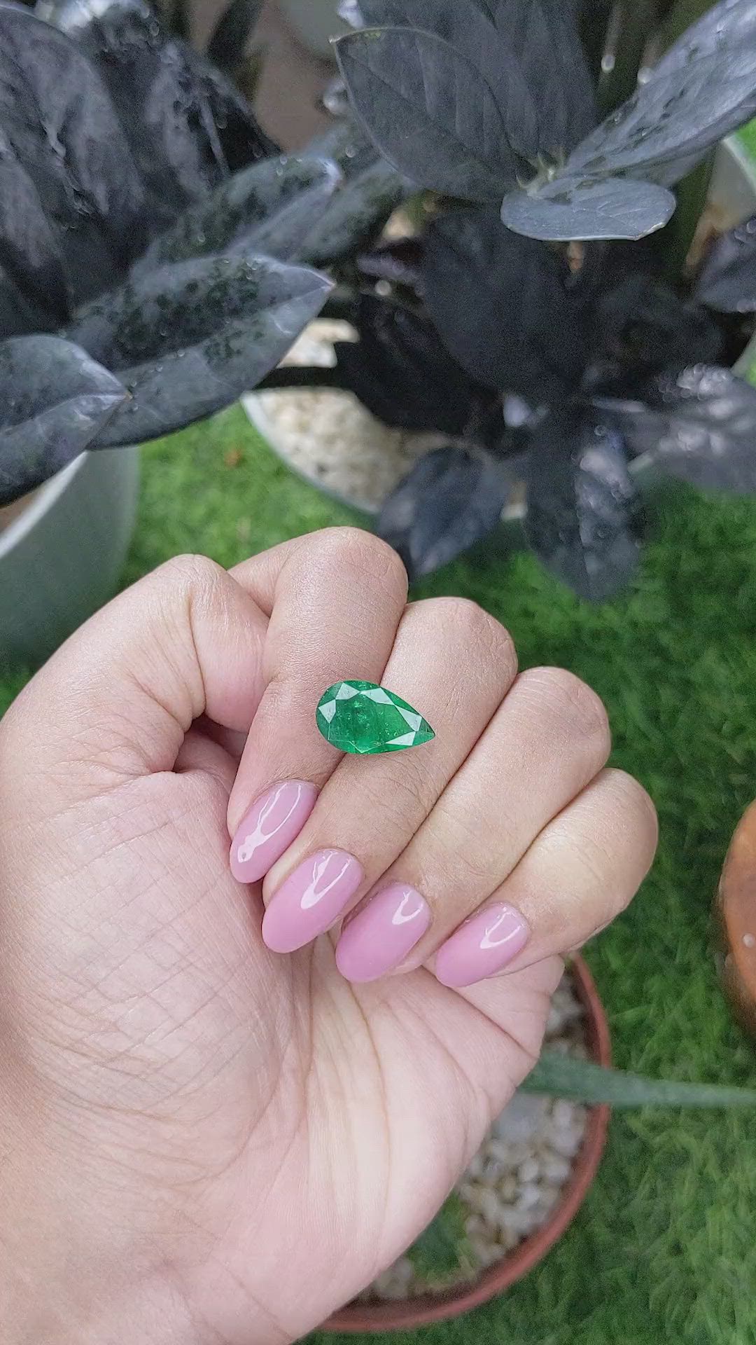 3.49 Ct. Emerald from Zambia Size Video