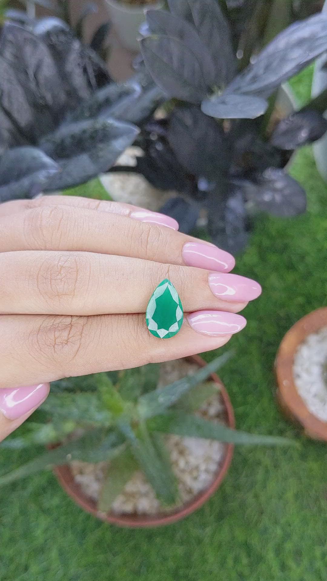 3.15 Ct. Emerald from Zambia Size Video