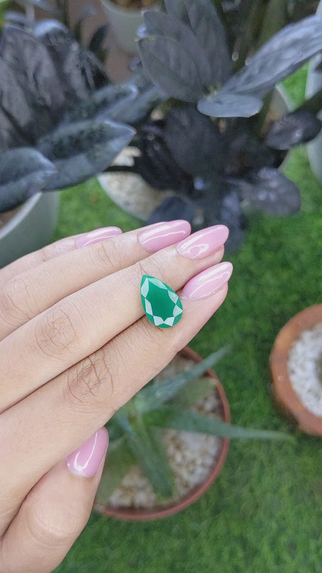 3.15 Ct. Emerald from Zambia Size Video