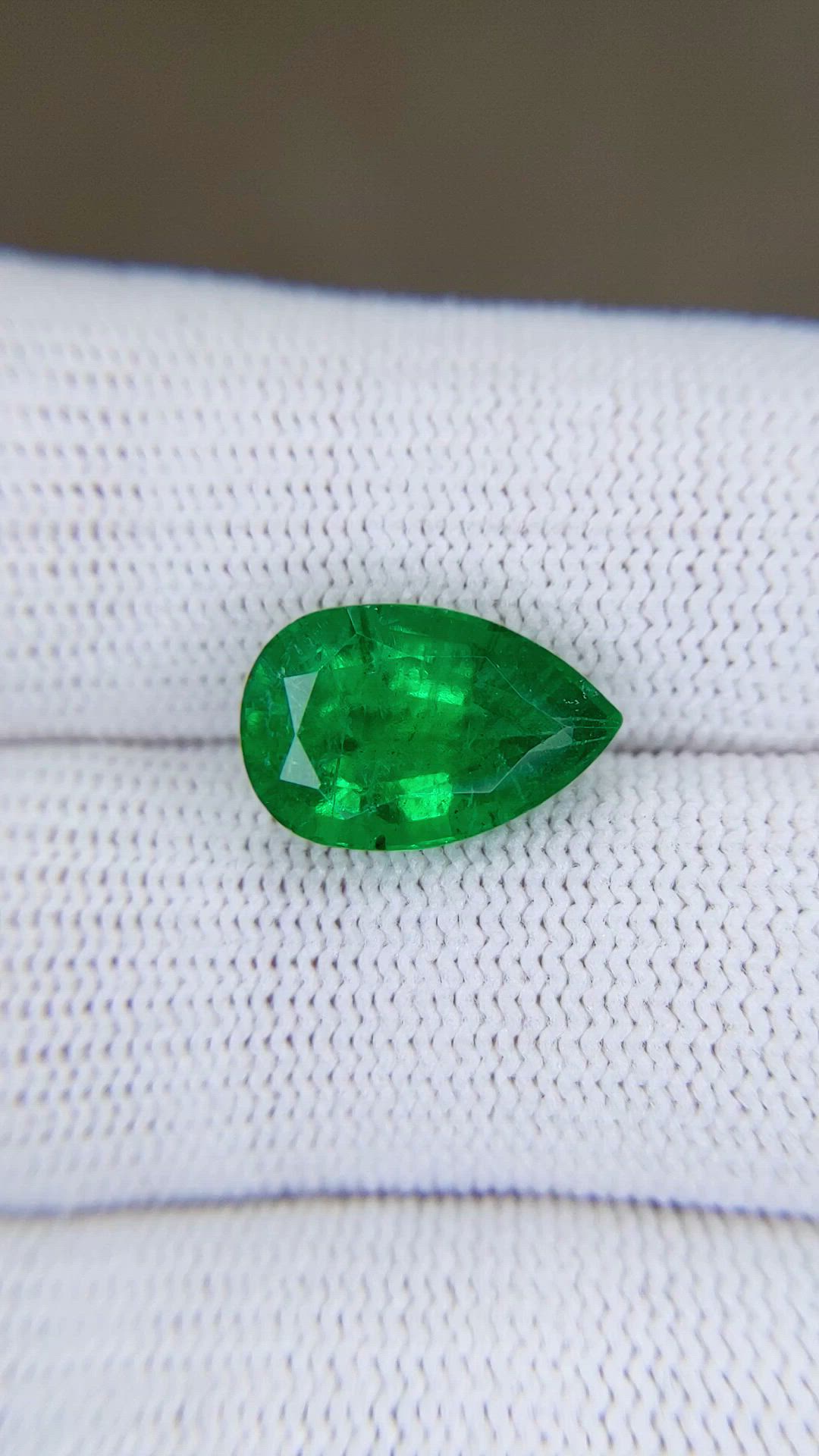 4.26 Ct. Emerald from Zambia Size Video