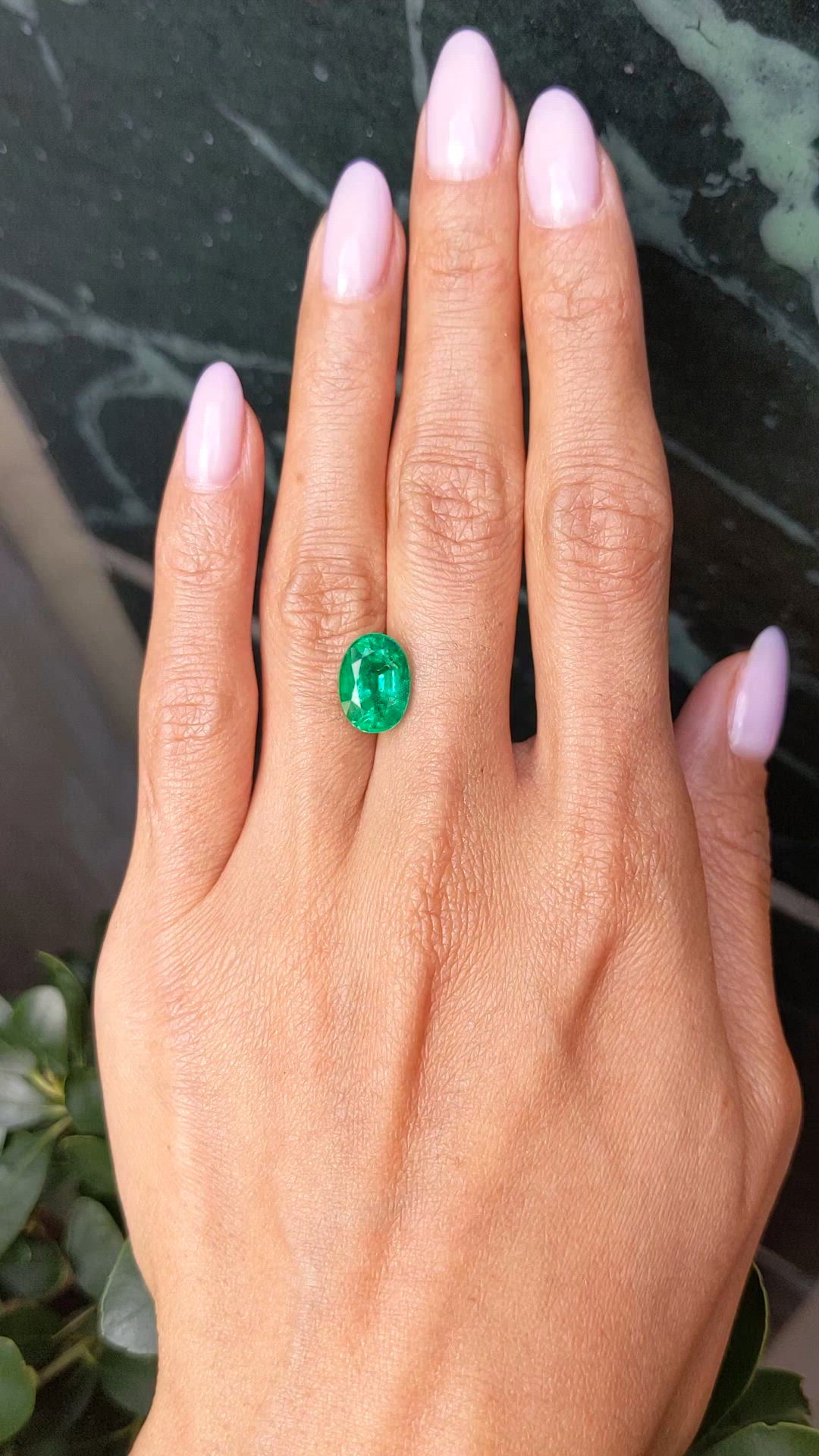 3.79 Ct. Emerald from Zambia Size Video