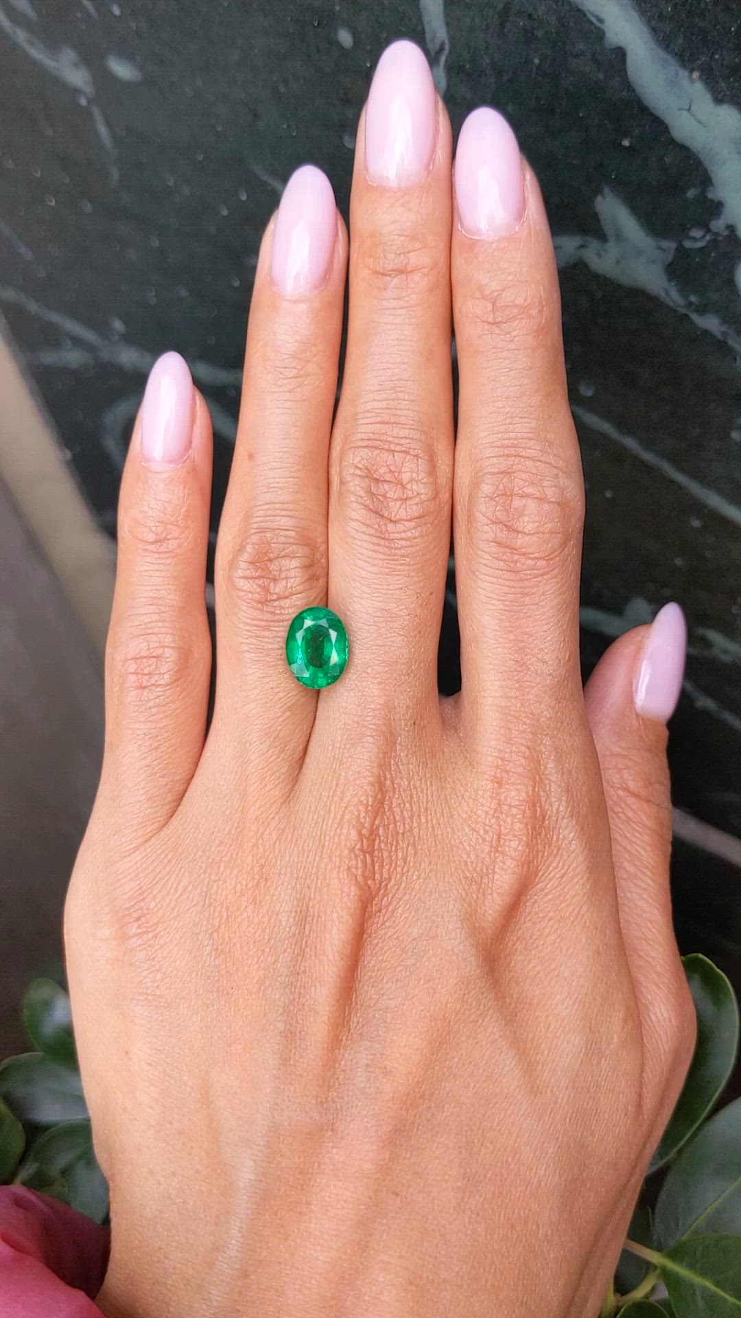 3.12 Ct. Emerald from Zambia Size Video