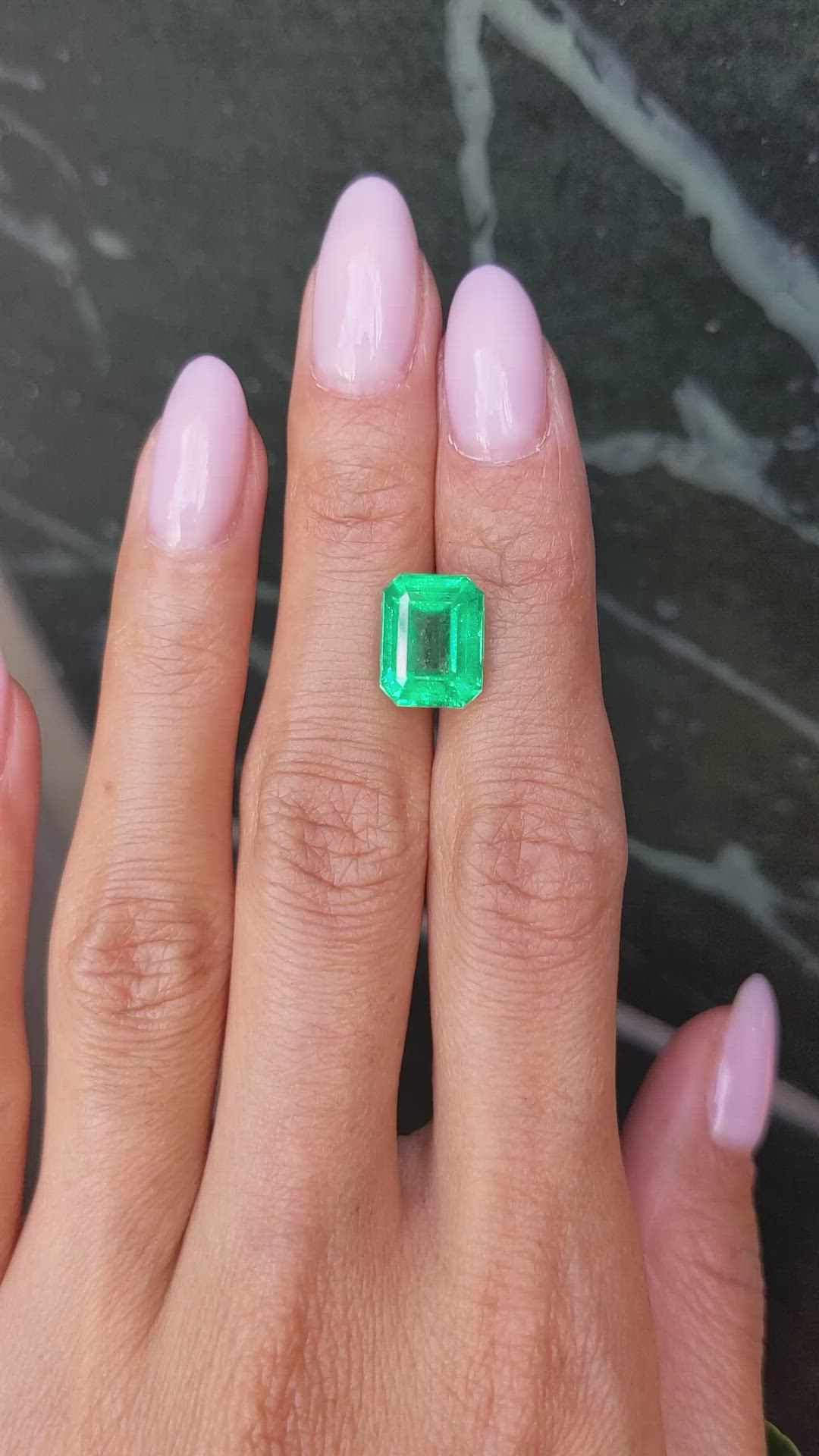 5.74 Ct. Emerald from Colombia Size Video