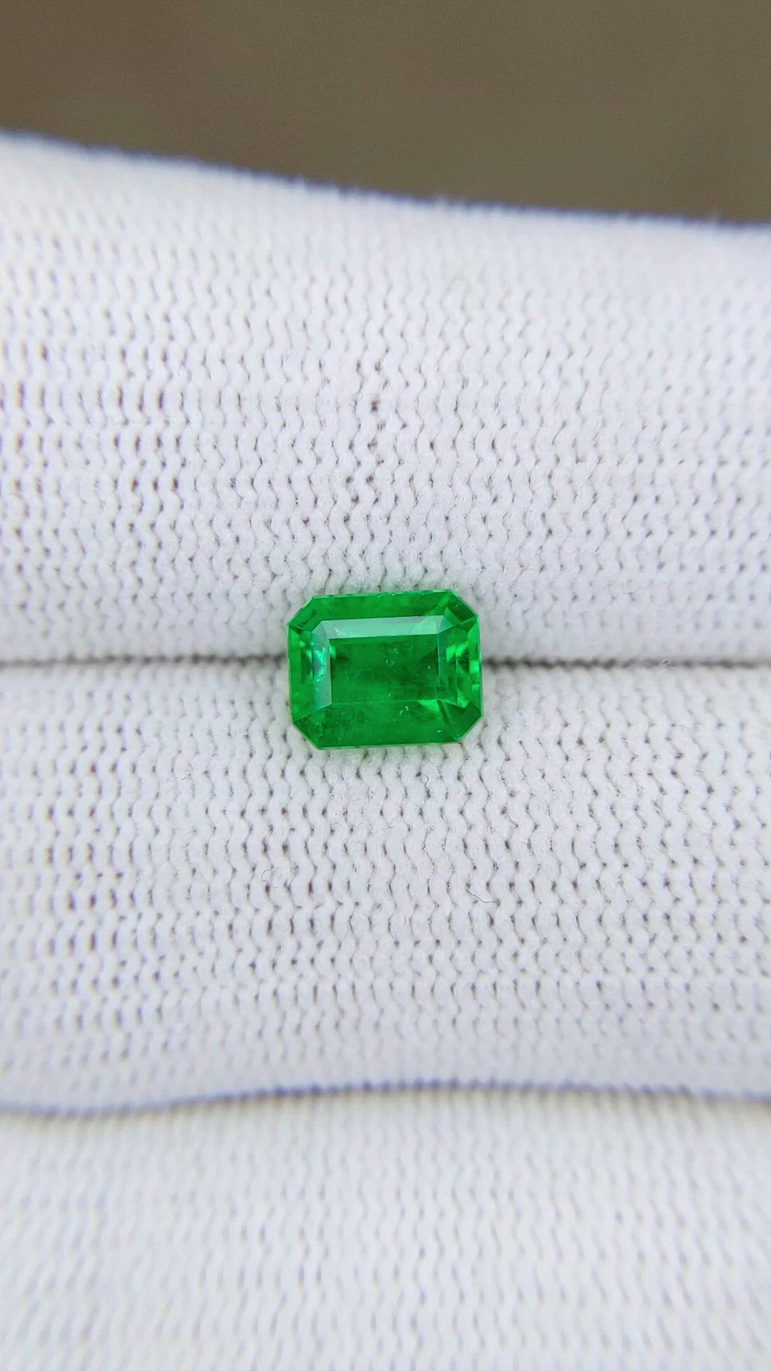 1.29 Ct. Emerald from Colombia Size Video