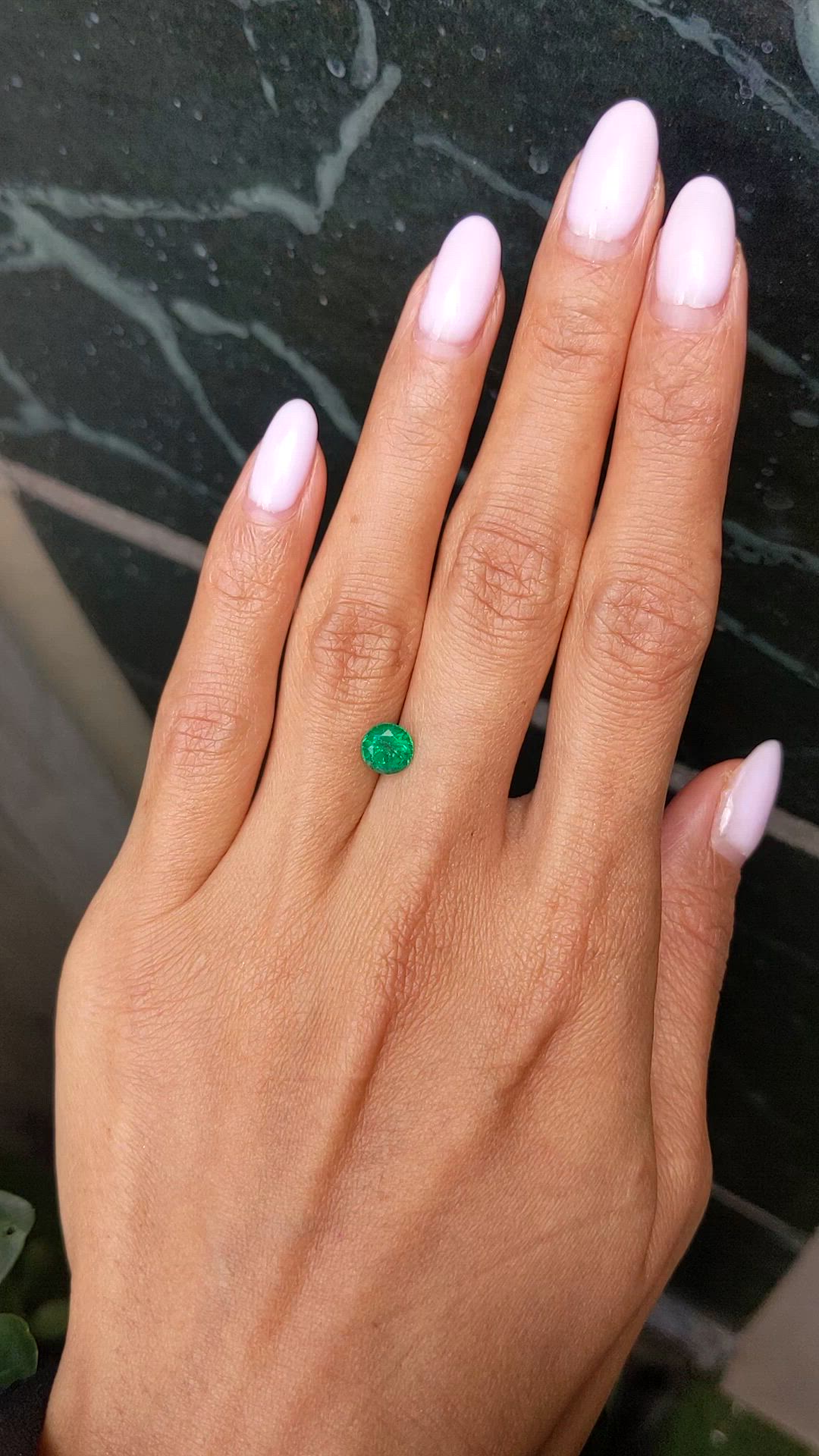 1.04 Ct. Emerald from Zambia Size Video