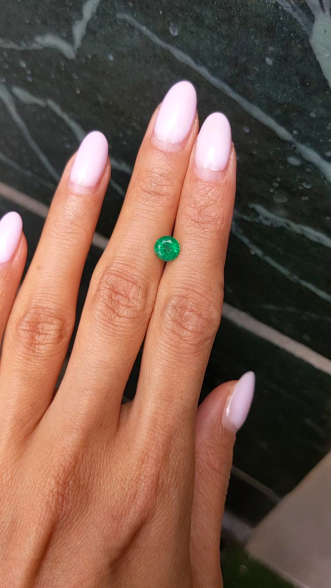 1.04 Ct. Emerald from Zambia Size Video