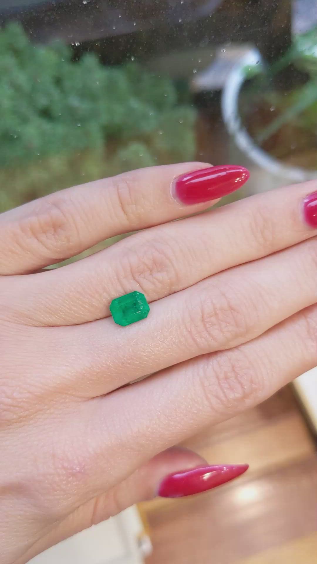 1.18 Ct. Emerald from Zambia Size Video