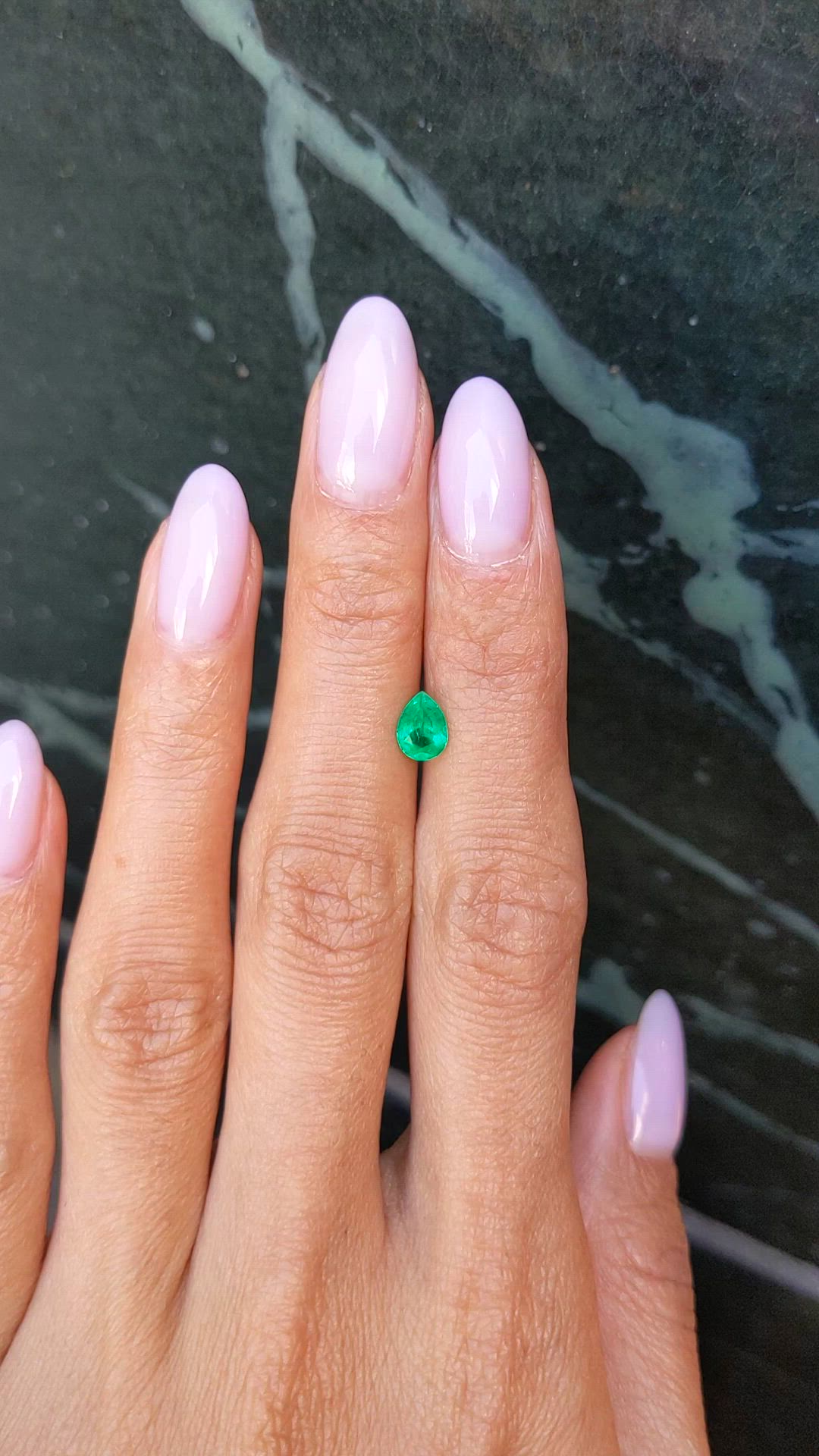 0.58 Ct. Emerald from Colombia Size Video