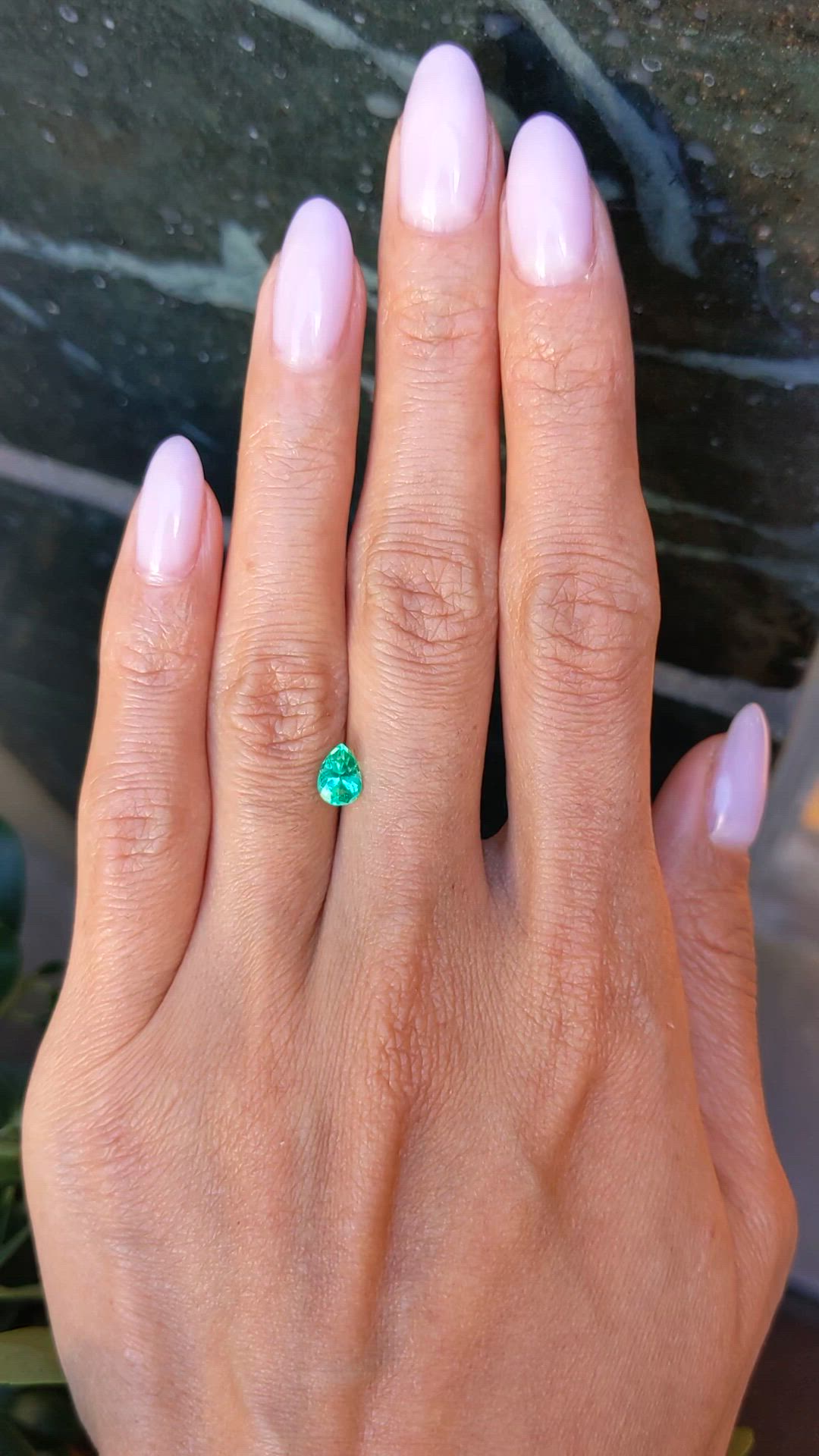 0.62 Ct. Emerald from Colombia Size Video