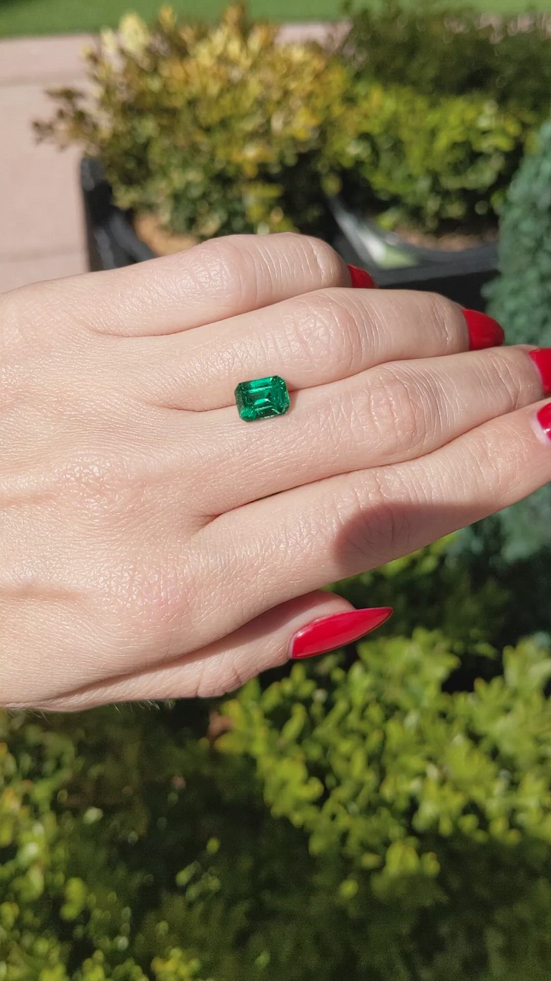 1.91 Ct. Emerald from Zambia Size Video