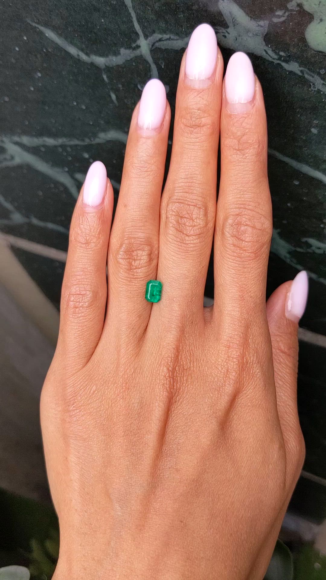 0.87 Ct. Emerald from Zambia Size Video