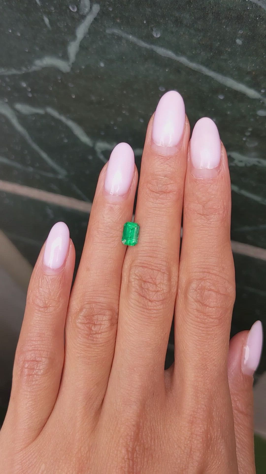 0.82 Ct. Emerald from Zambia Size Video