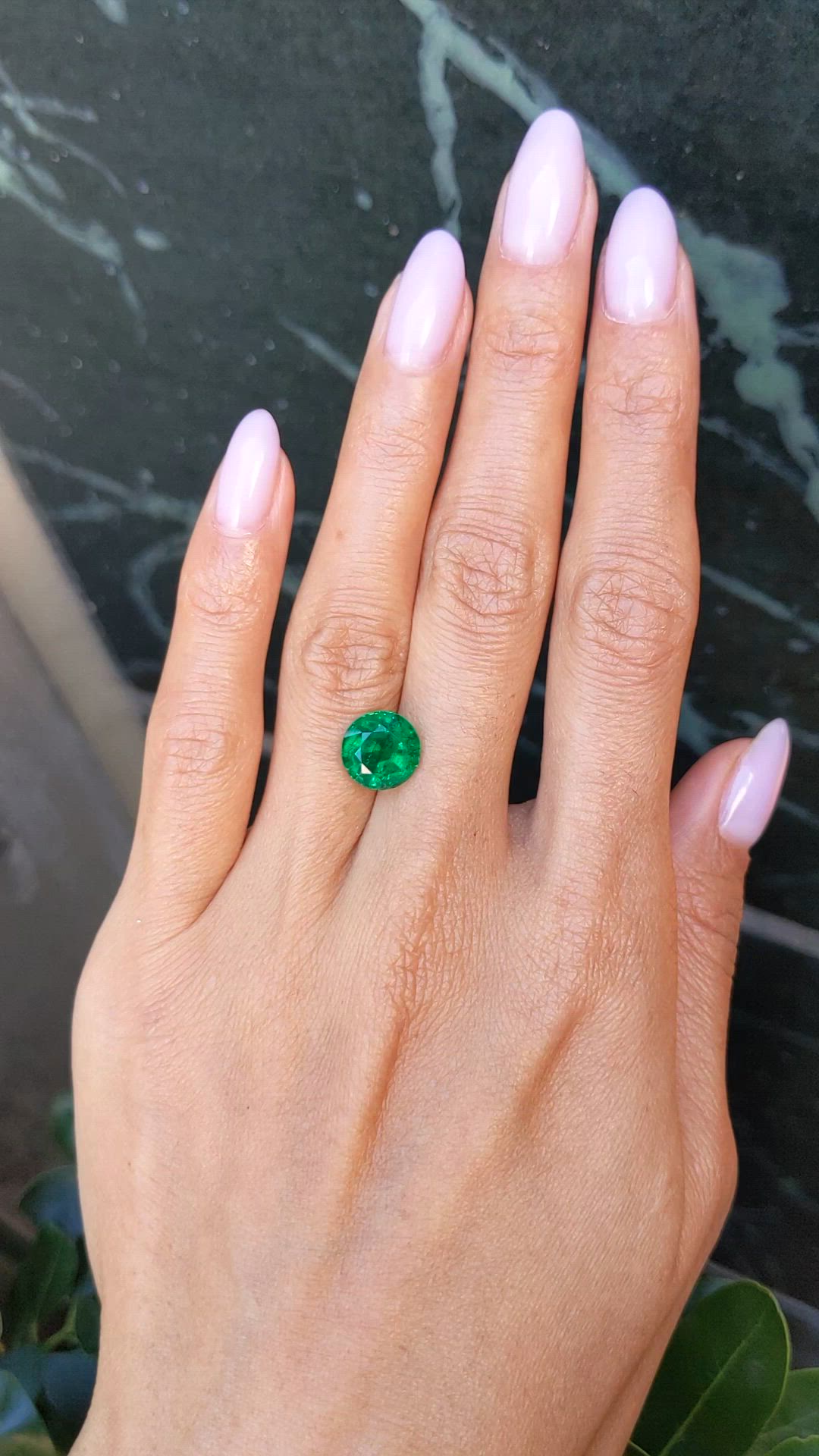 3.42 Ct. Emerald from Zambia Size Video