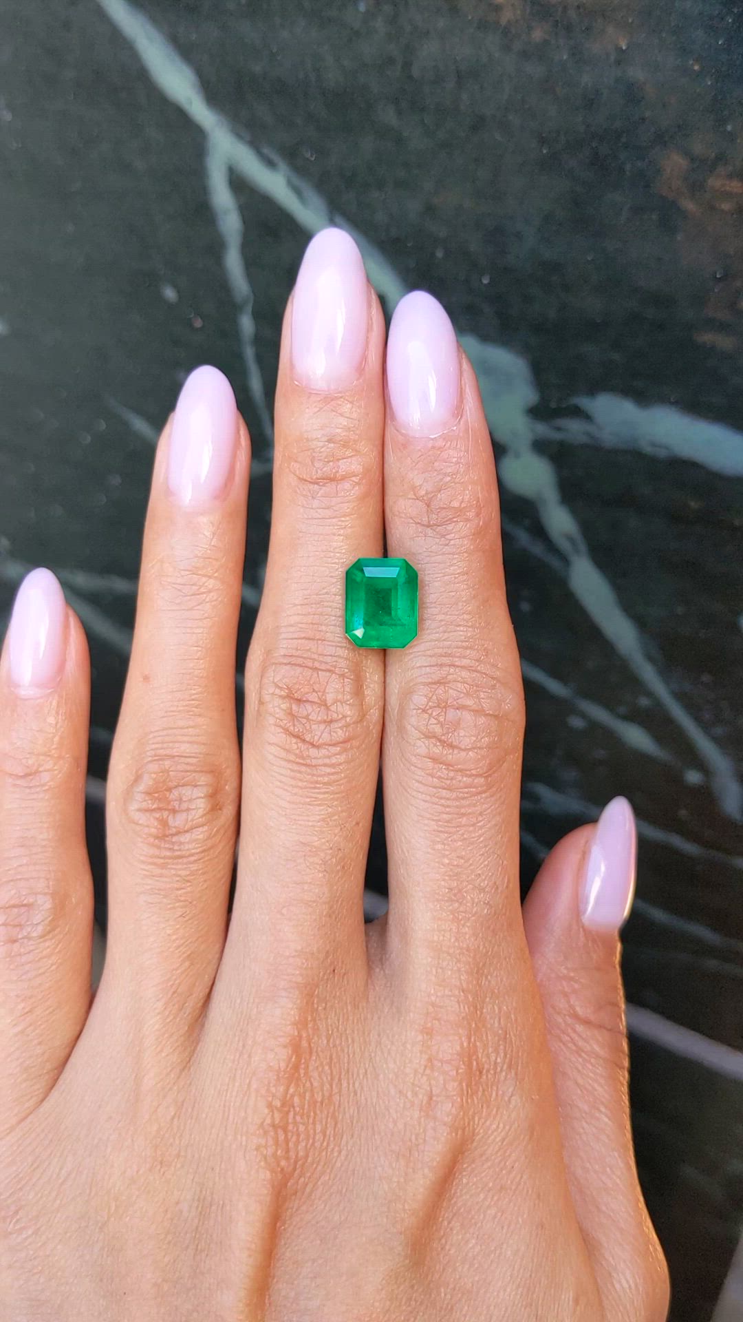 3.70 Ct. Emerald from Colombia Size Video