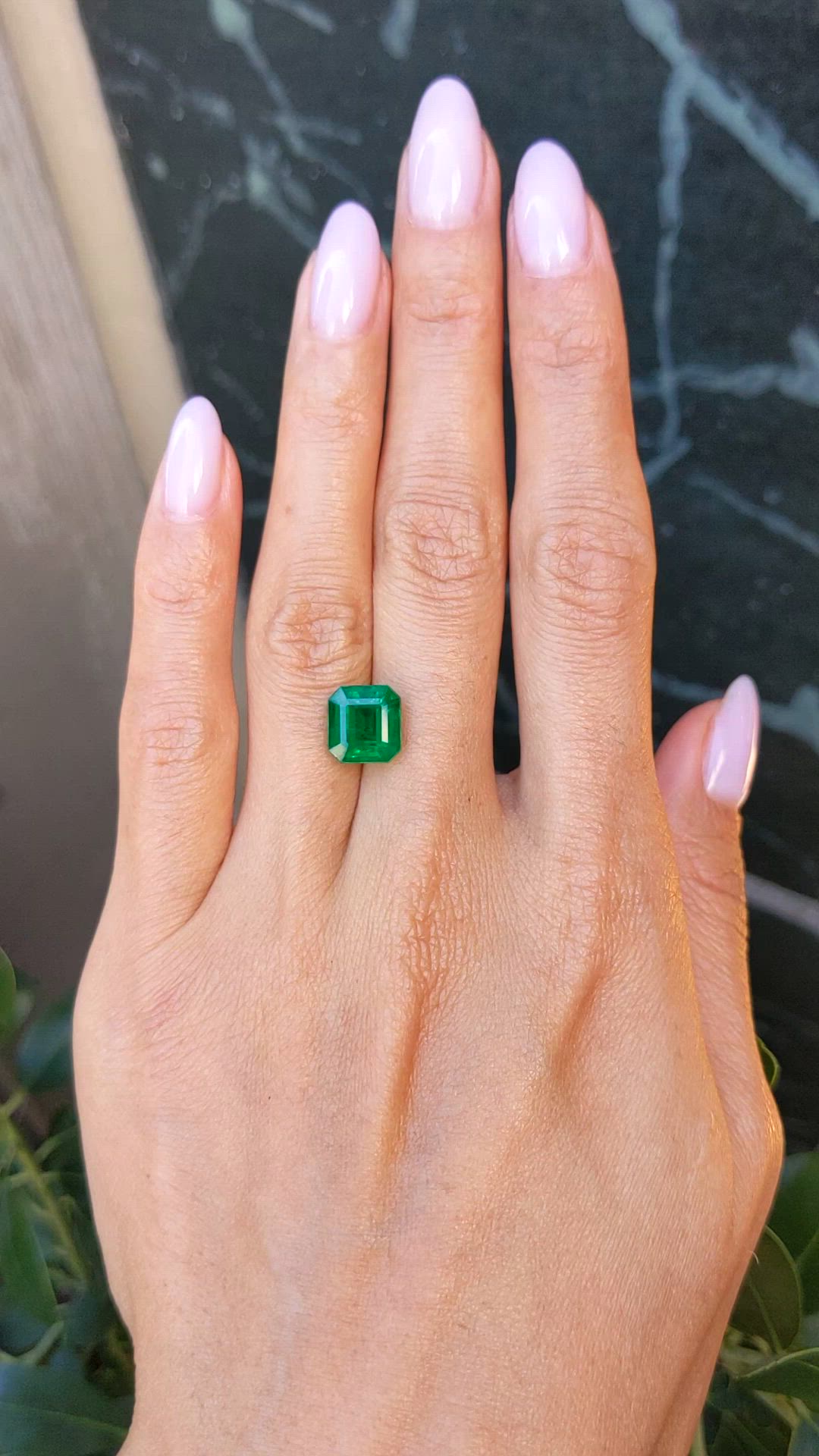 3.95 Ct. Emerald from Zambia Size Video