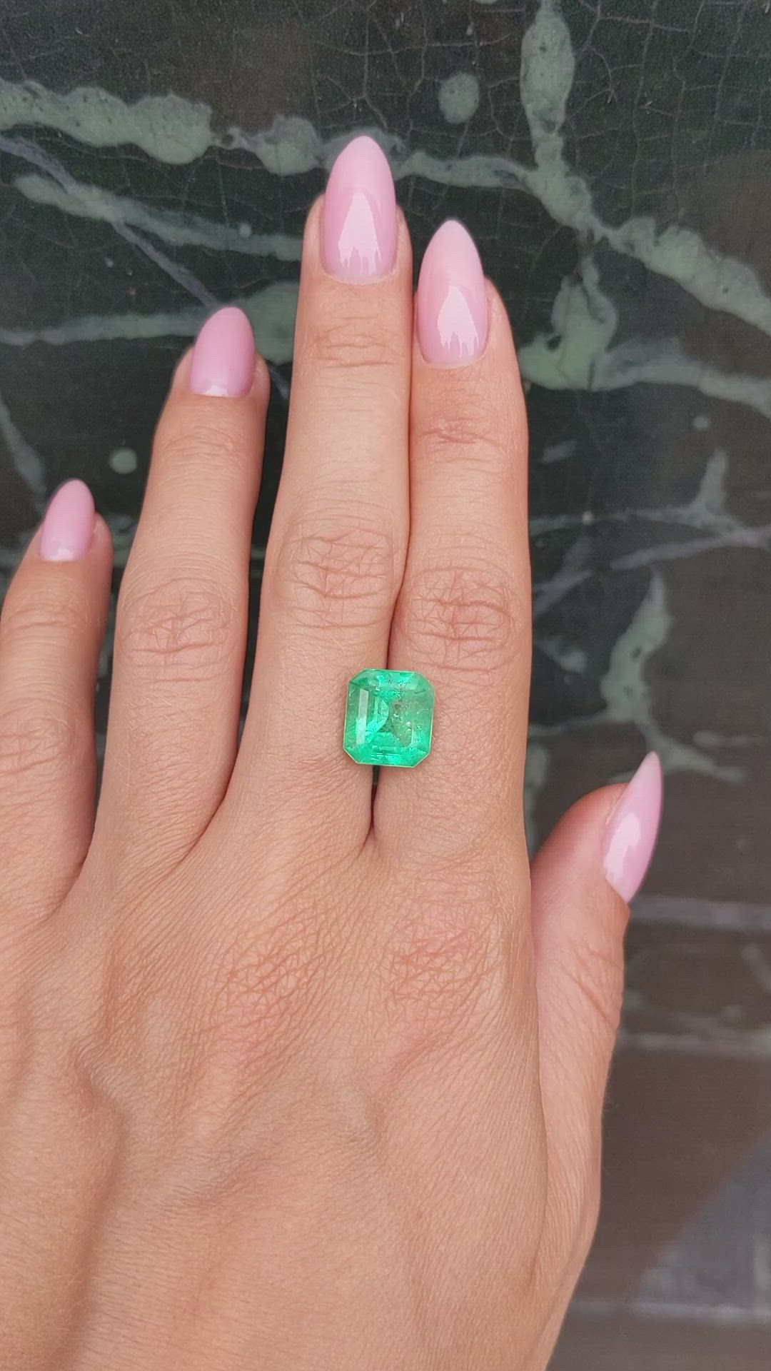 4.73 Ct. Emerald from Colombia Size Video