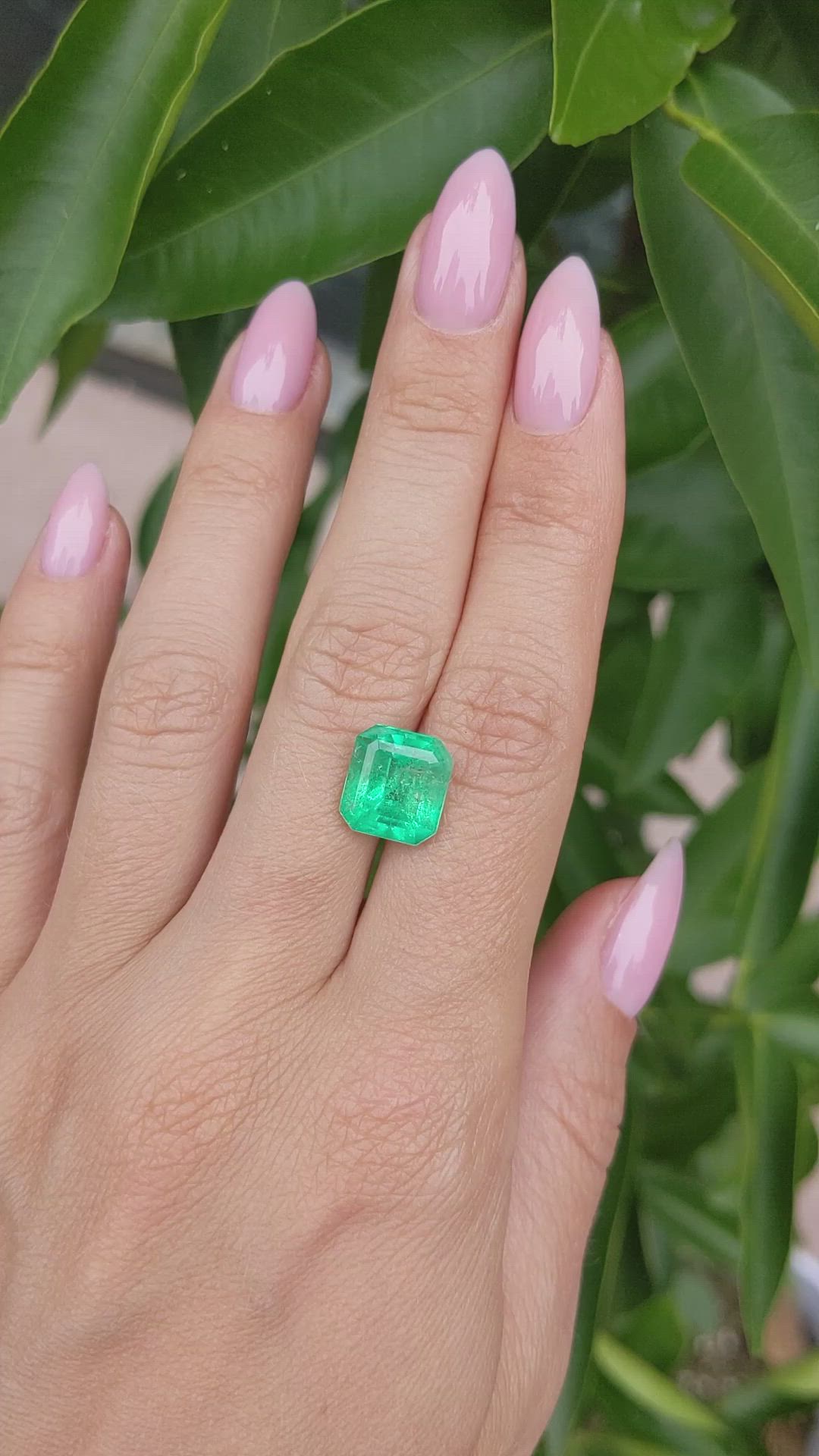 4.73 Ct. Emerald from Colombia Size Video