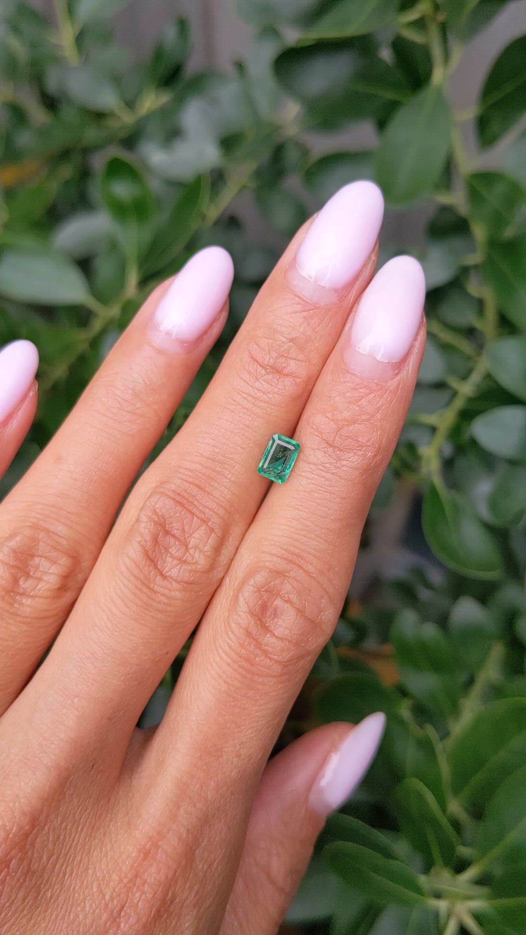 0.65 Ct. Emerald from Zambia Size Video